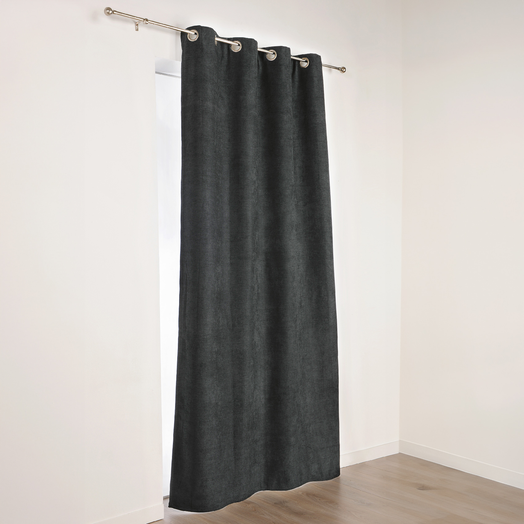 Rideau à Oeillets Isolant et Déperlant Effet Velours — vue 5