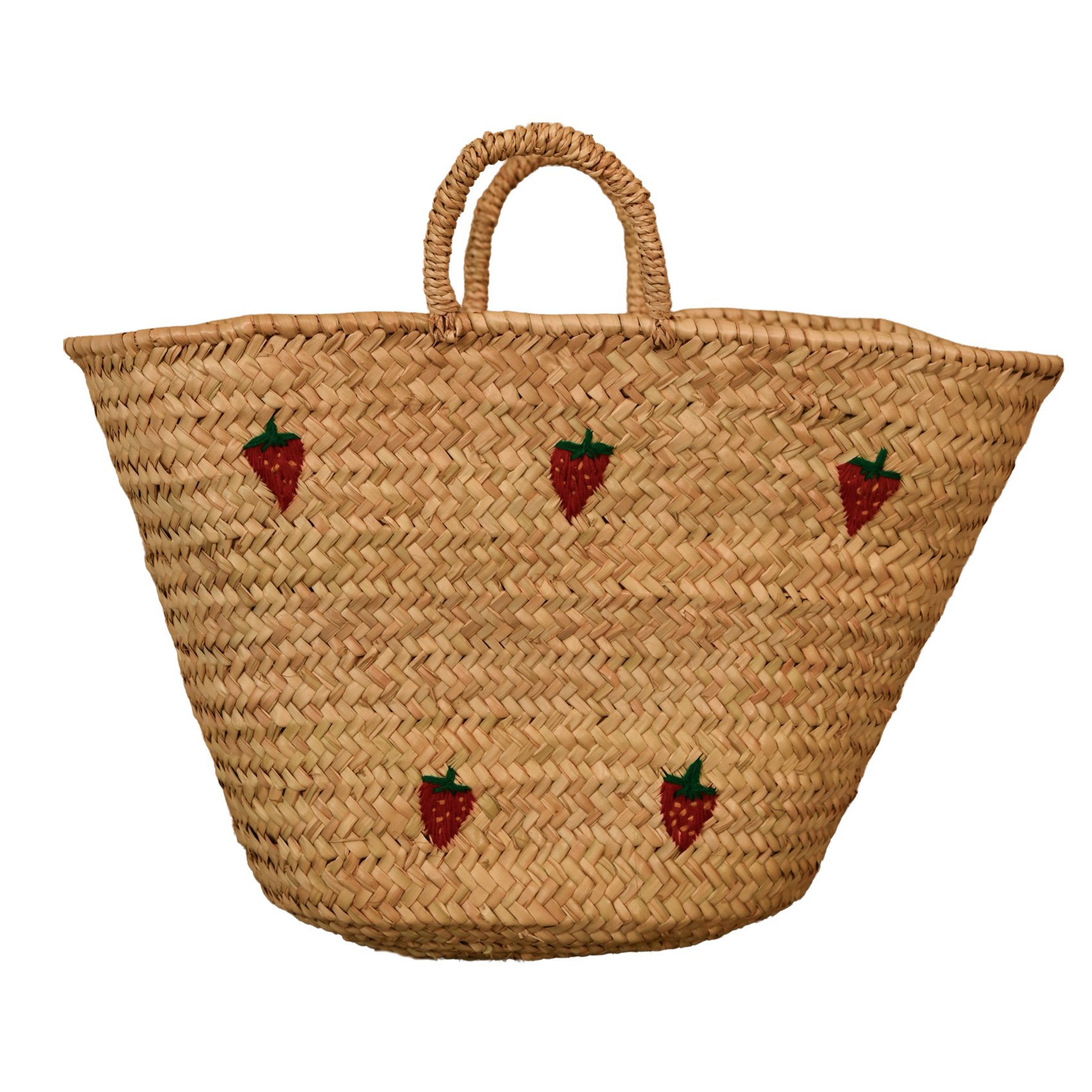 Panier Fraises brodées