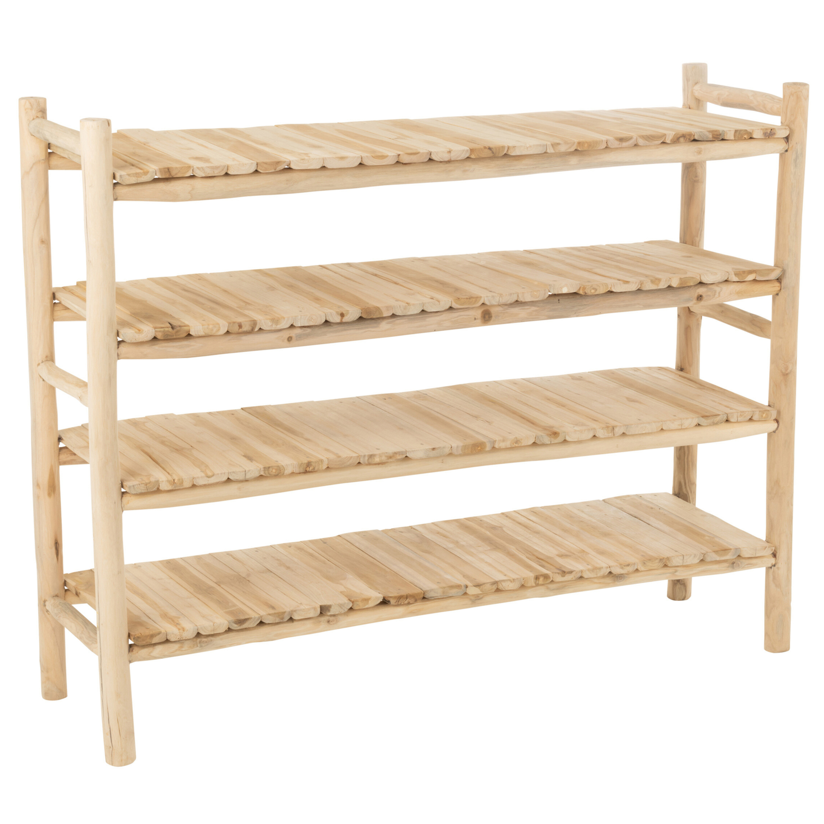 Étagère en bois de teck naturel