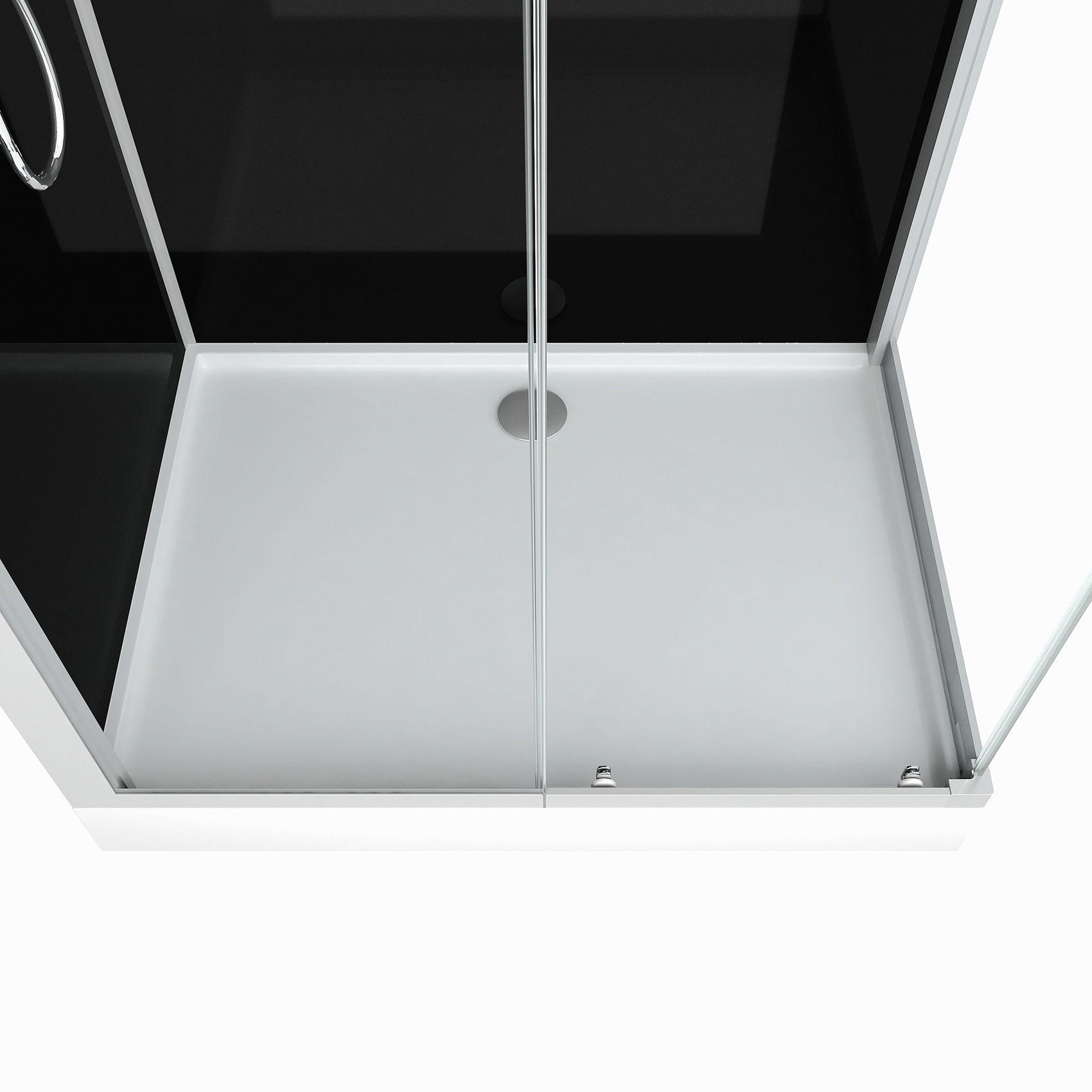 Cabine de douche rectangulaire minimaliste style contemporain — vue 4