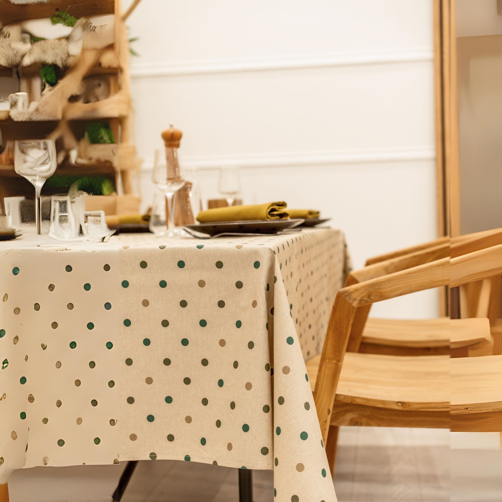Nappe rectangle enduite à pois — vue 6