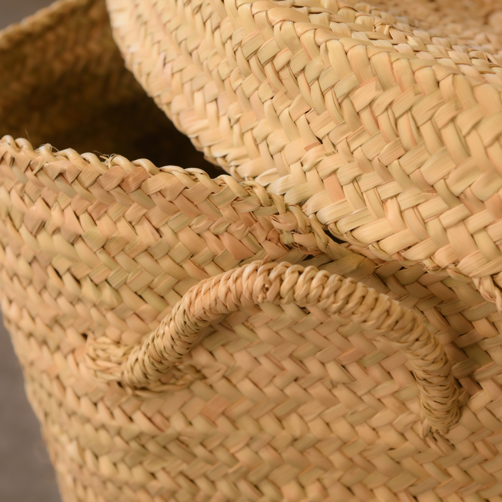 Panier chevron avec couvercle et anse — vue 3