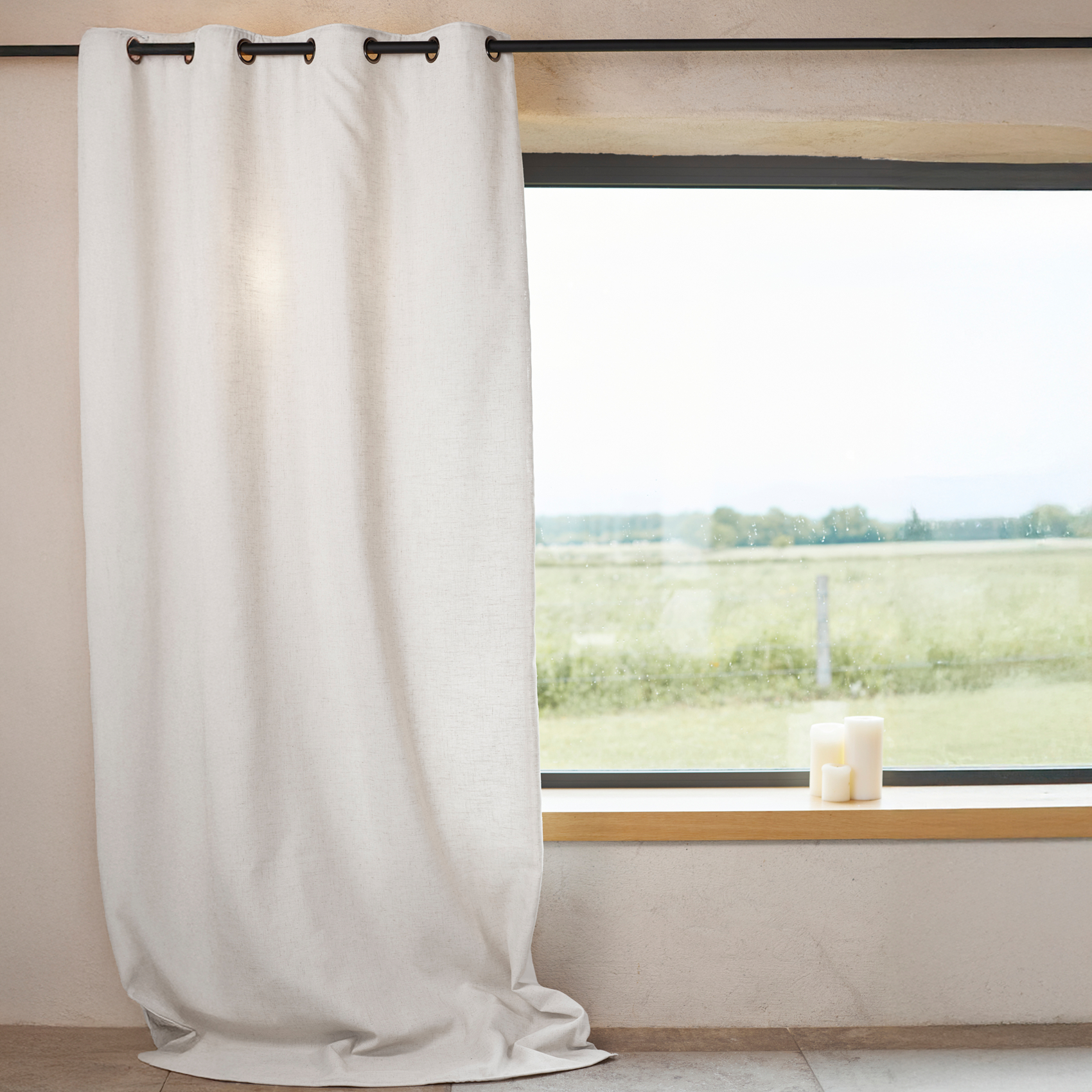 Rideau poly-lin à œillets — vue 6