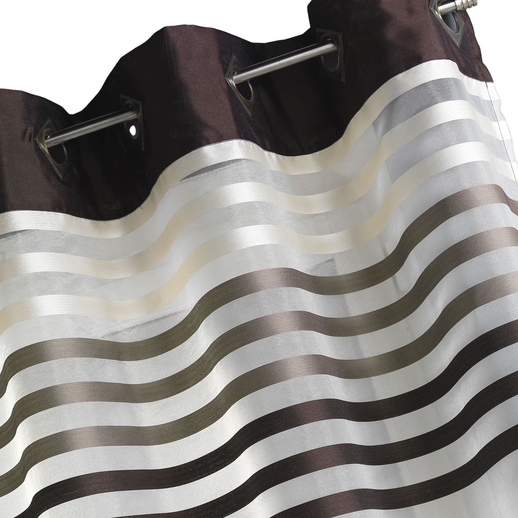 Voilage organza rayé et coloré — vue 4