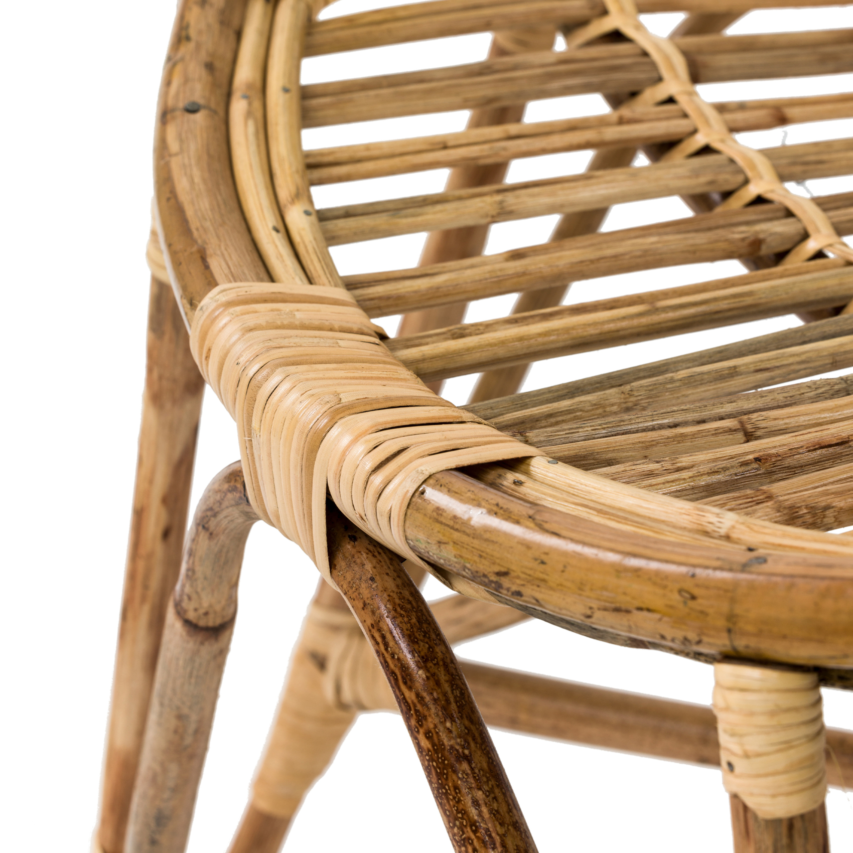 Fauteuil de jardin rond en rotin tressé — vue 3