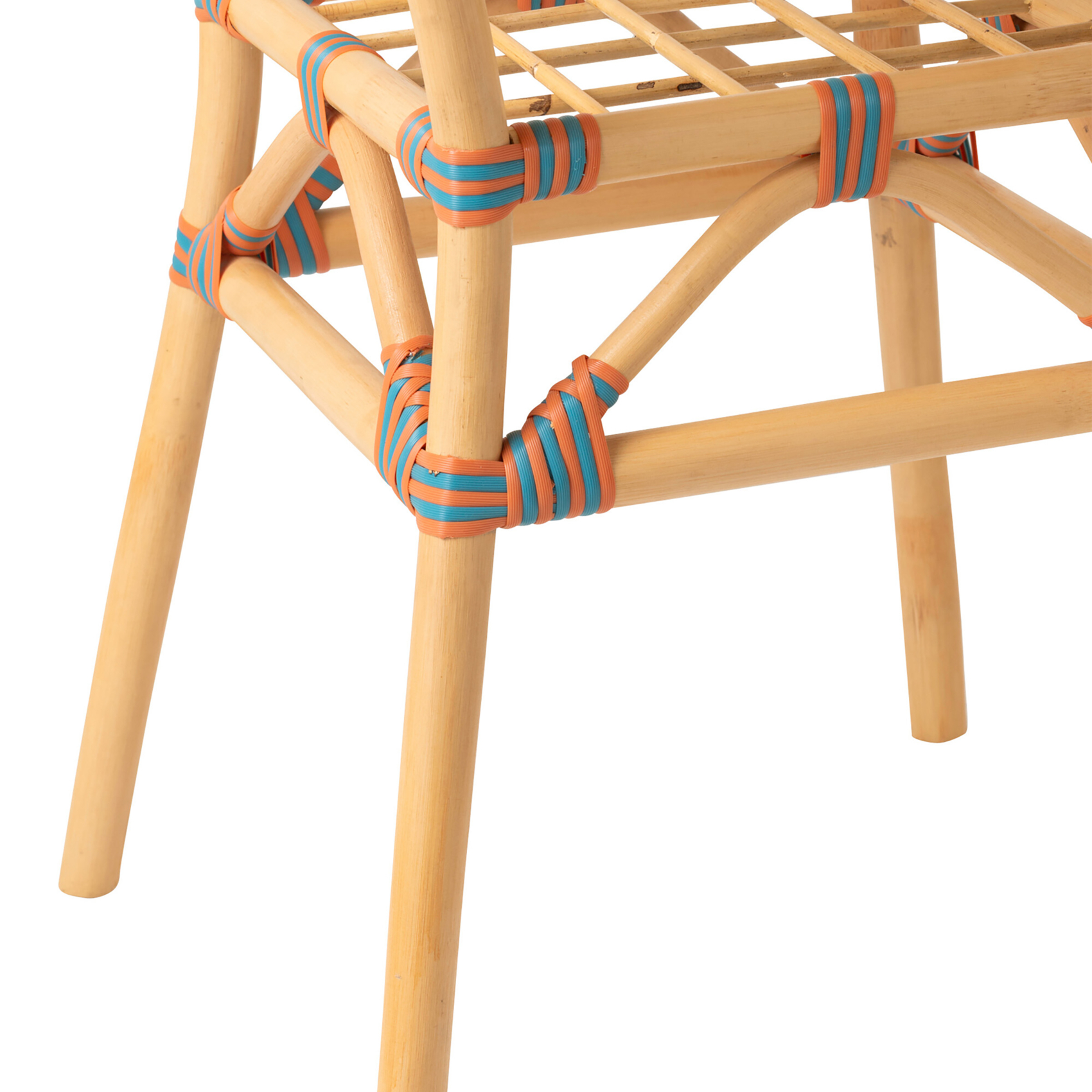 Table de jardin ronde en rotin tressé — vue 4