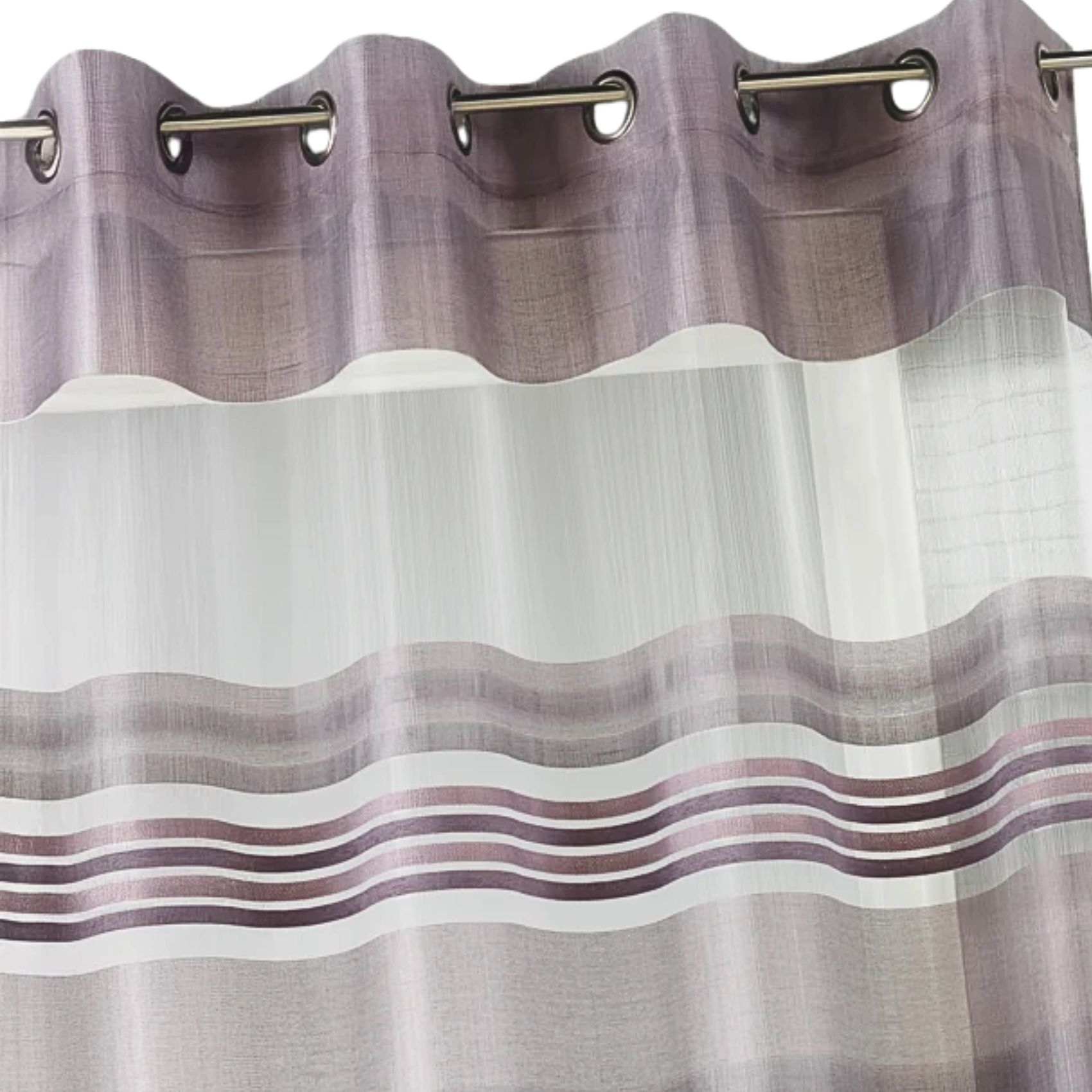 Voilage Organza rayures horizontales tissées — vue 6