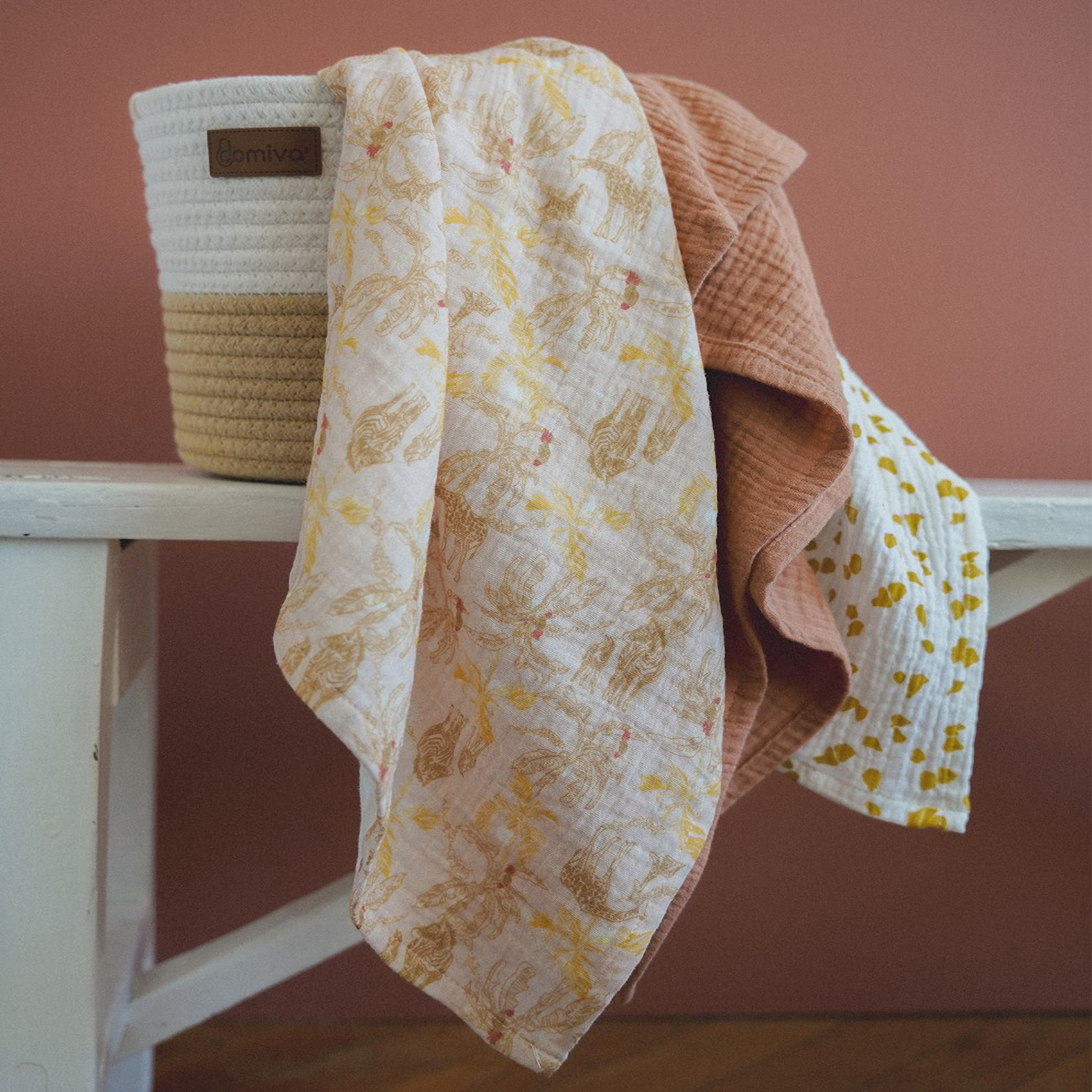 Lot de 3 langes bébé safari — vue 4