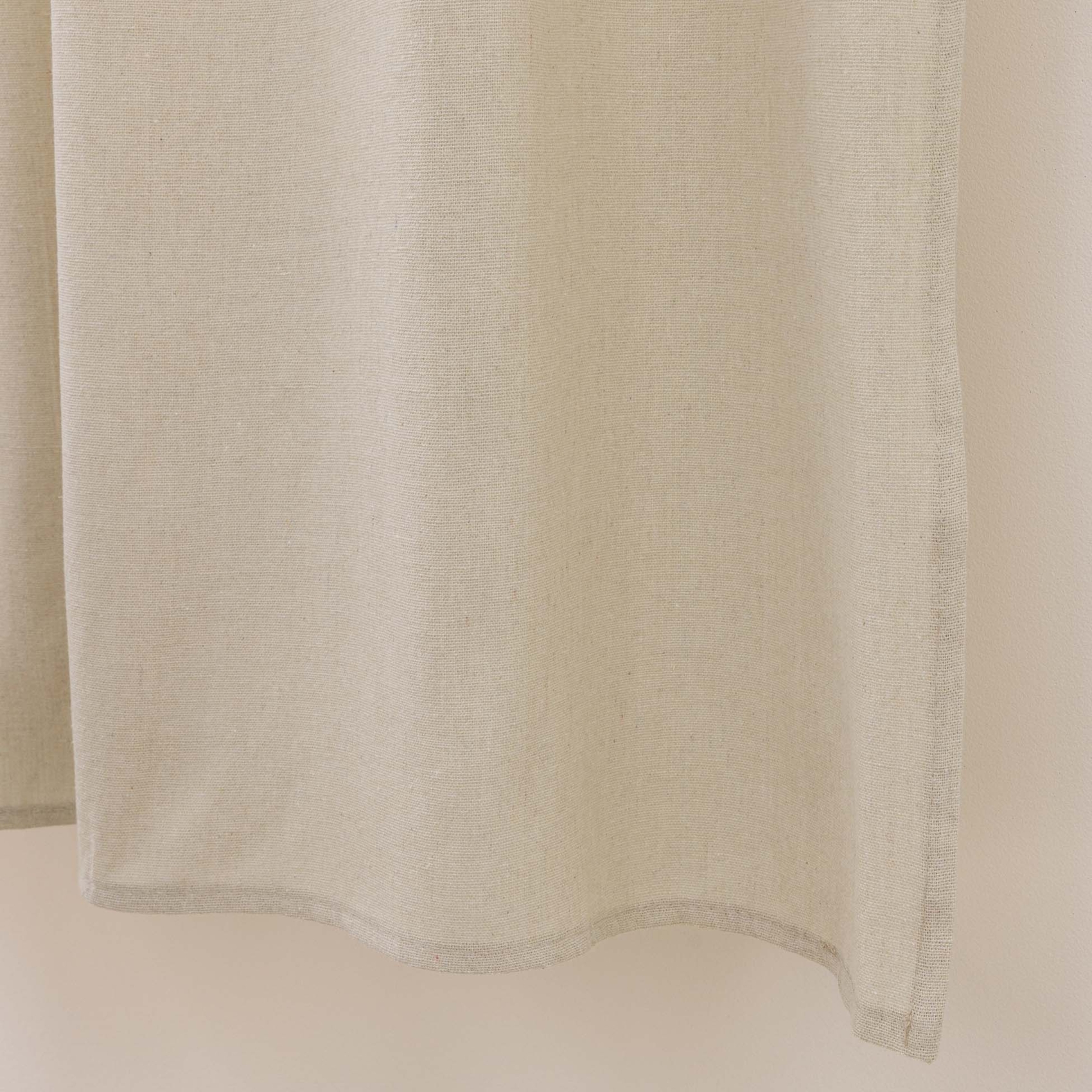 Rideau tamisant polycoton avec passants et pompons — vue 3