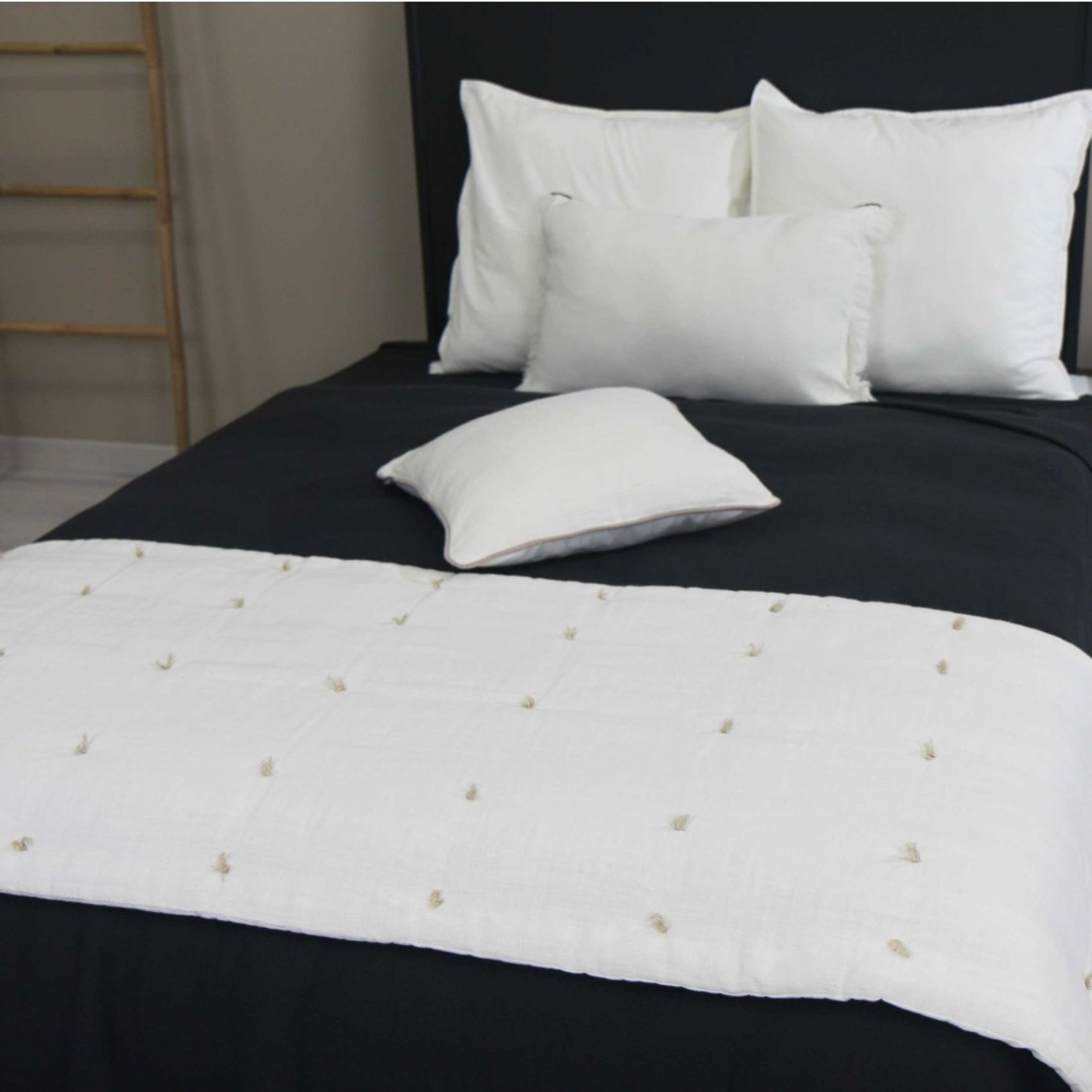 Coussin lin et coton bourdon — vue 4