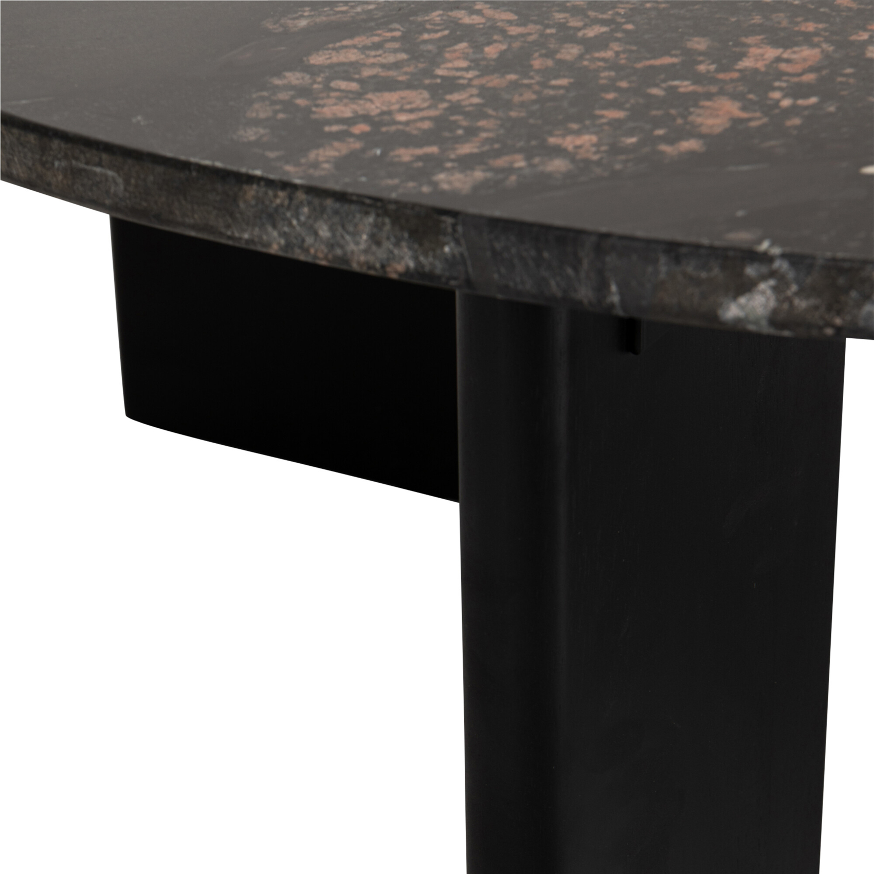 Table basse ronde en pierre effet marbre — vue 3