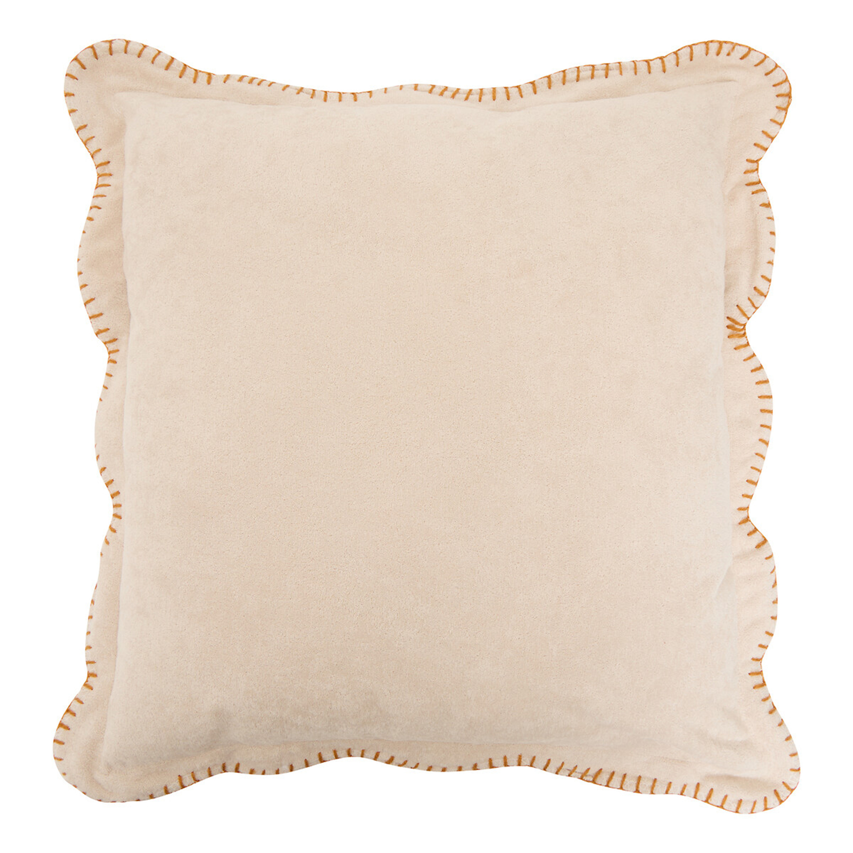 Coussin décoratif déhoussable à bord ondulé