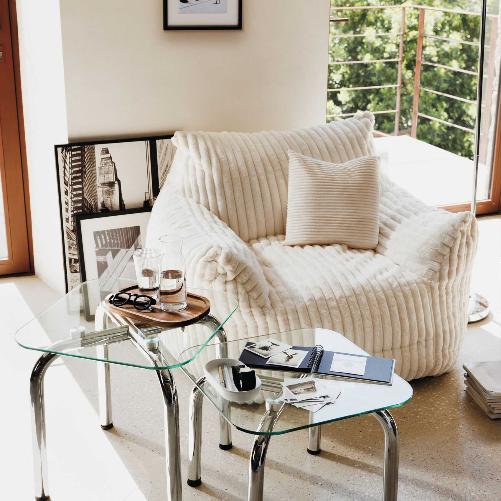 Fauteuil XL en velours côtelé — vue 4
