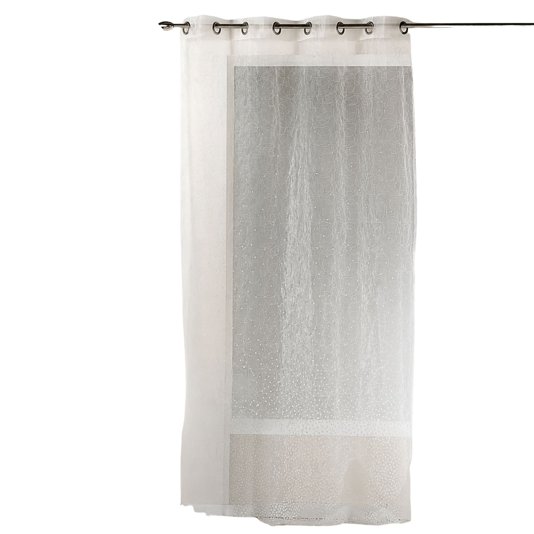 Voilage en organza dévoré et brodé — vue 4