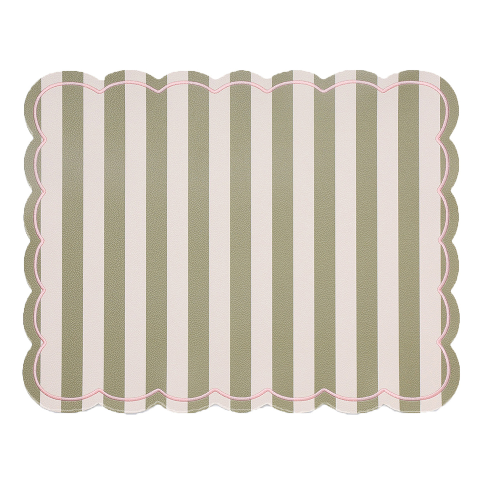 Set de table rectangulaire à rayures avec bords ondulés — vue 5