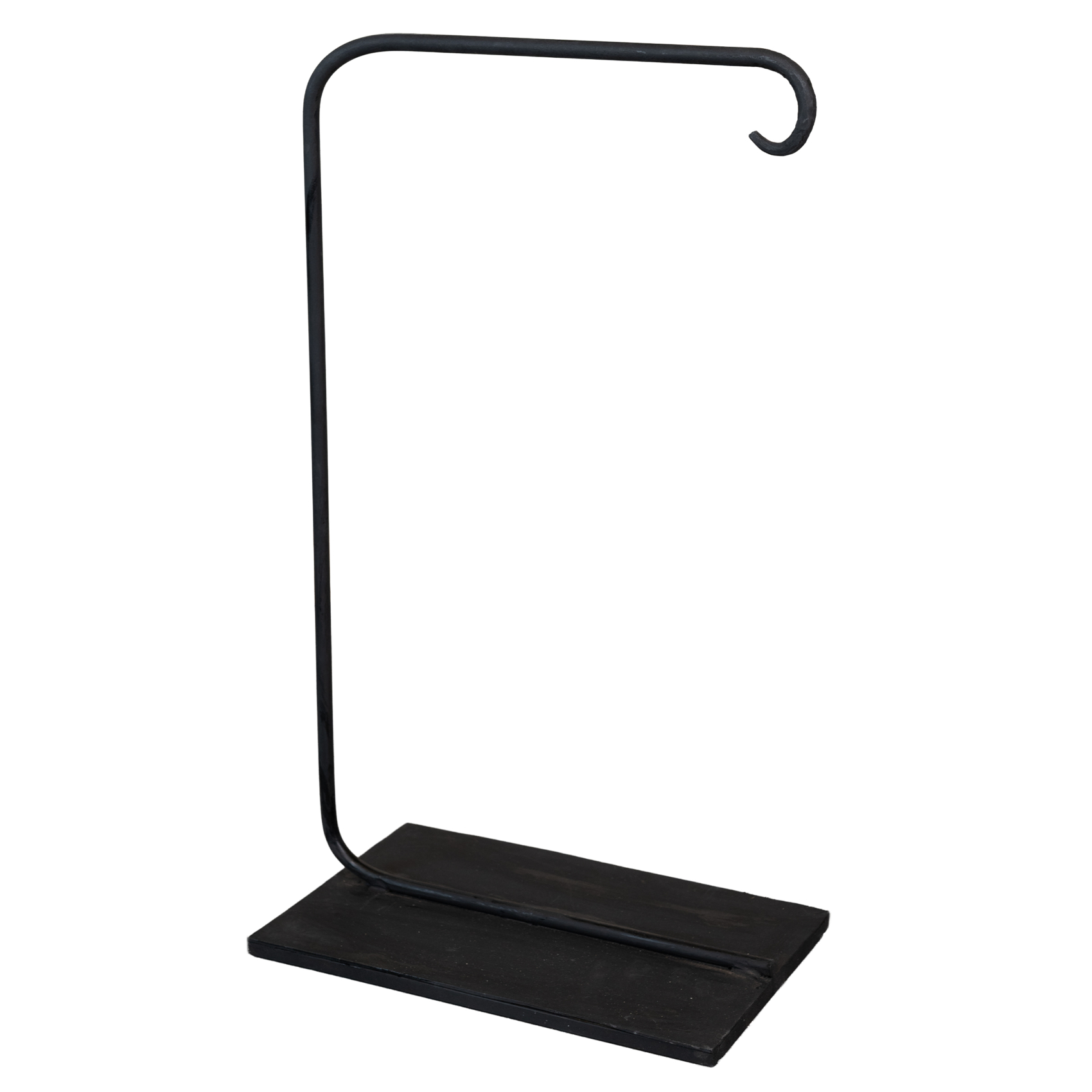 Support de lampe métal brut carré