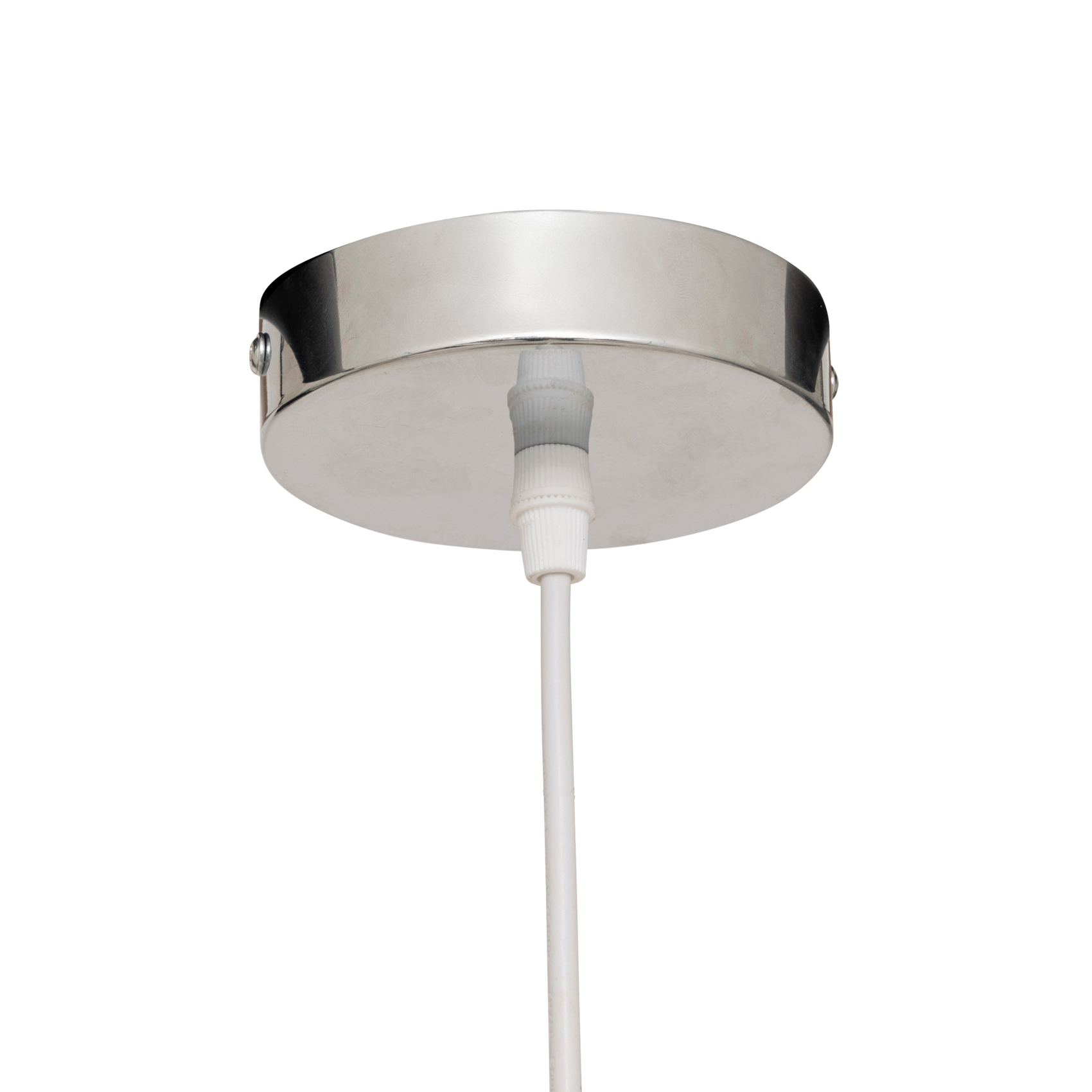 Suspension en métal effet chrome avec globe en verre — vue 3