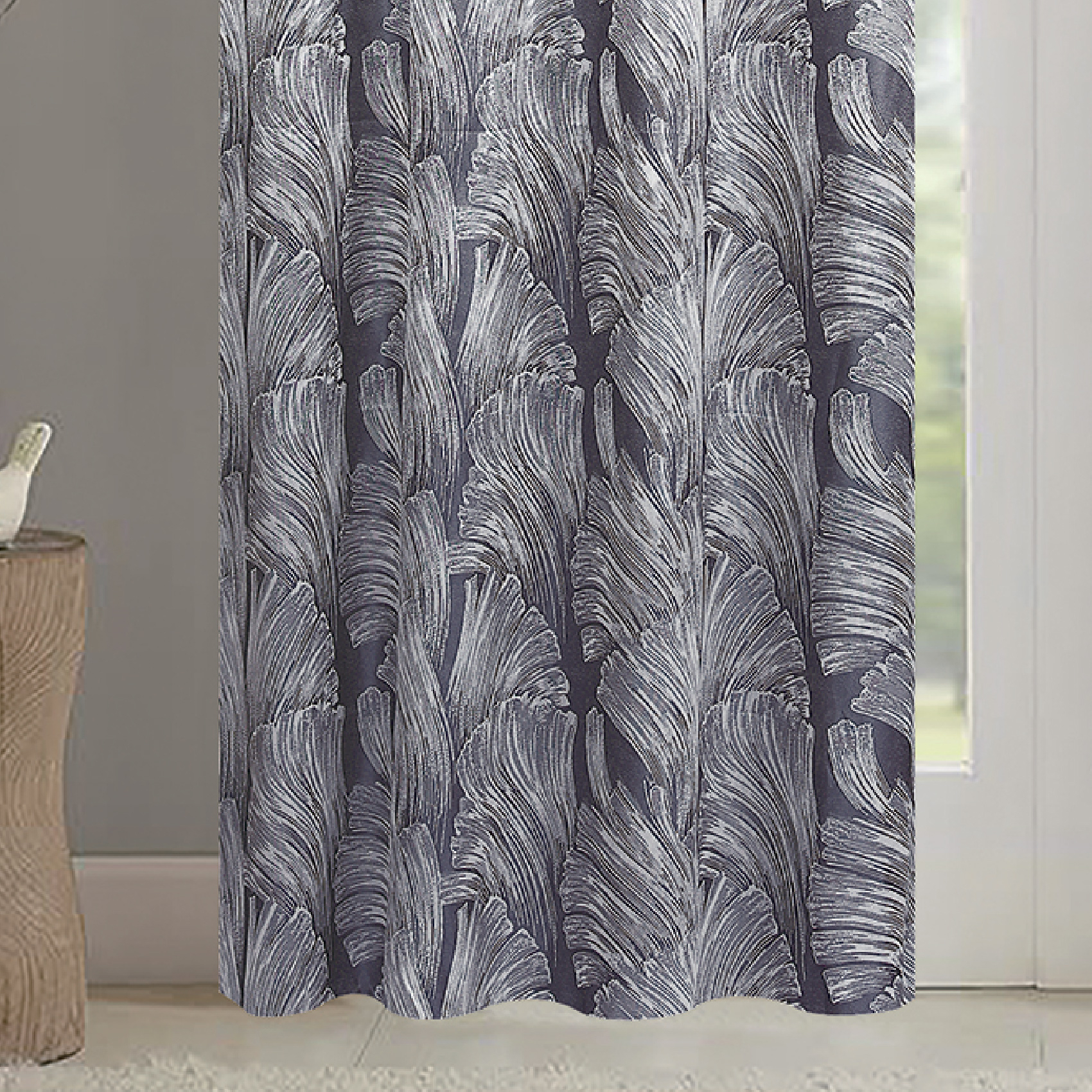 Paire de rideaux jacquard tissé abstrait avec relief — vue 4