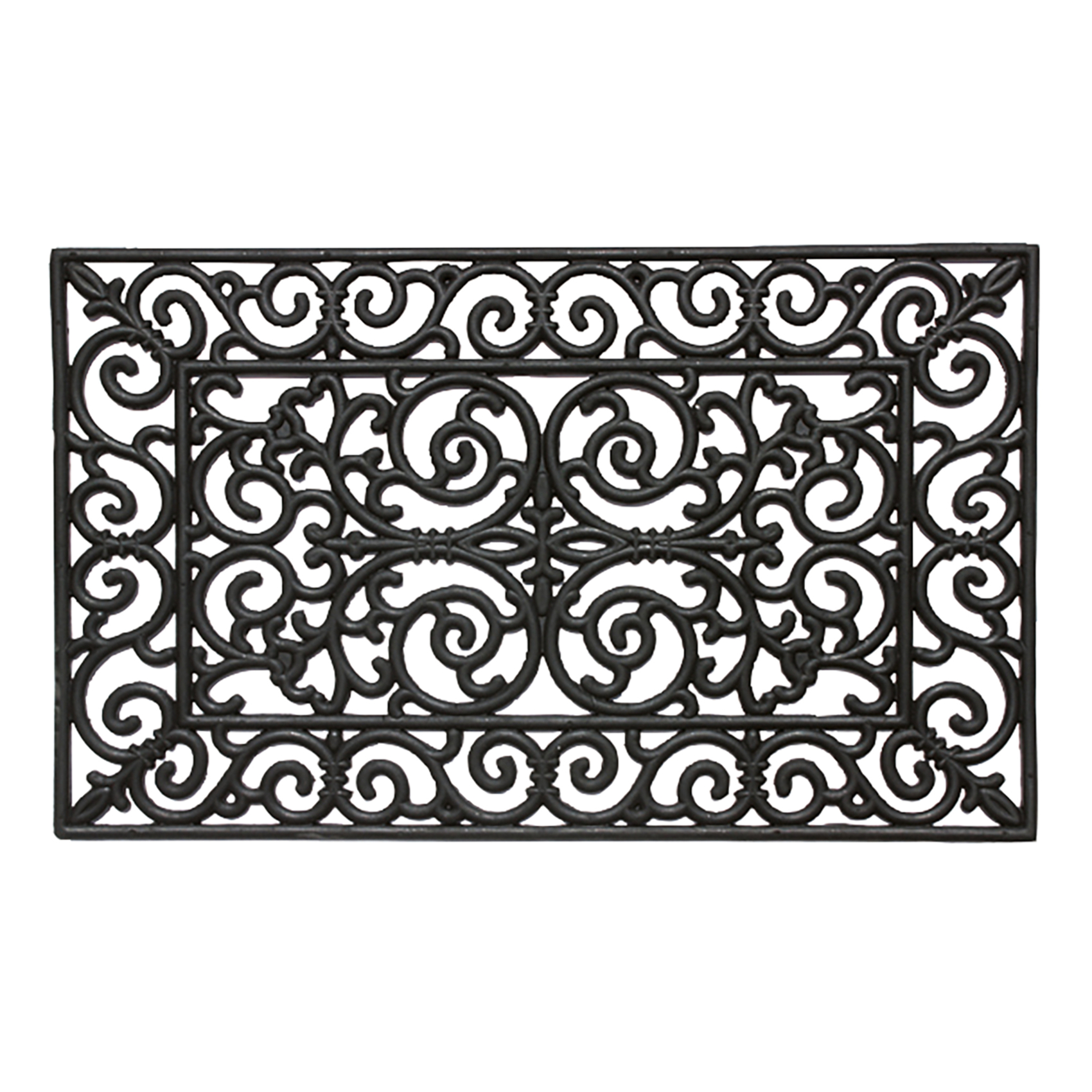 Paillasson en caoutchouc recyclé motif rustique