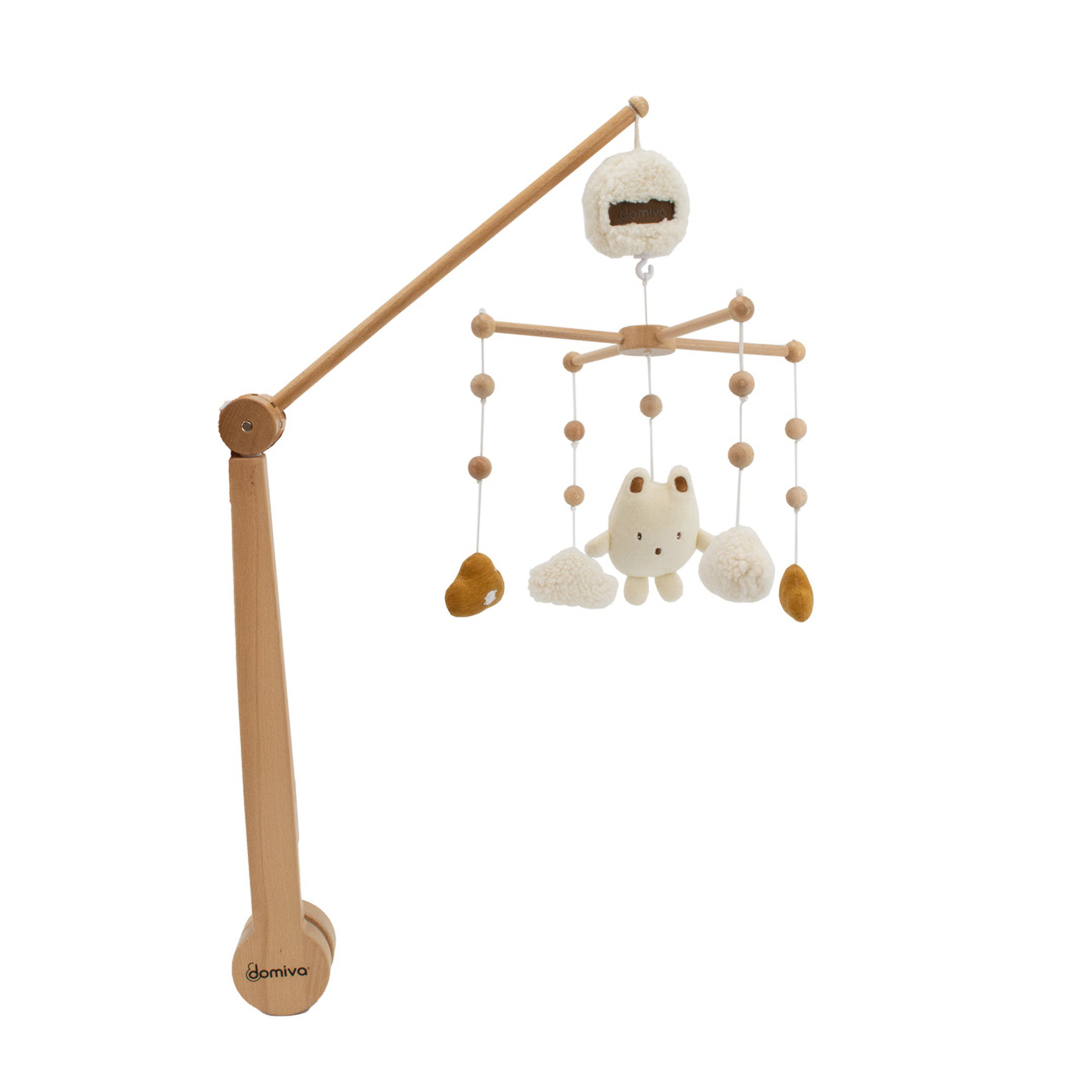 Mobile musical ours et nuages pour bébé
