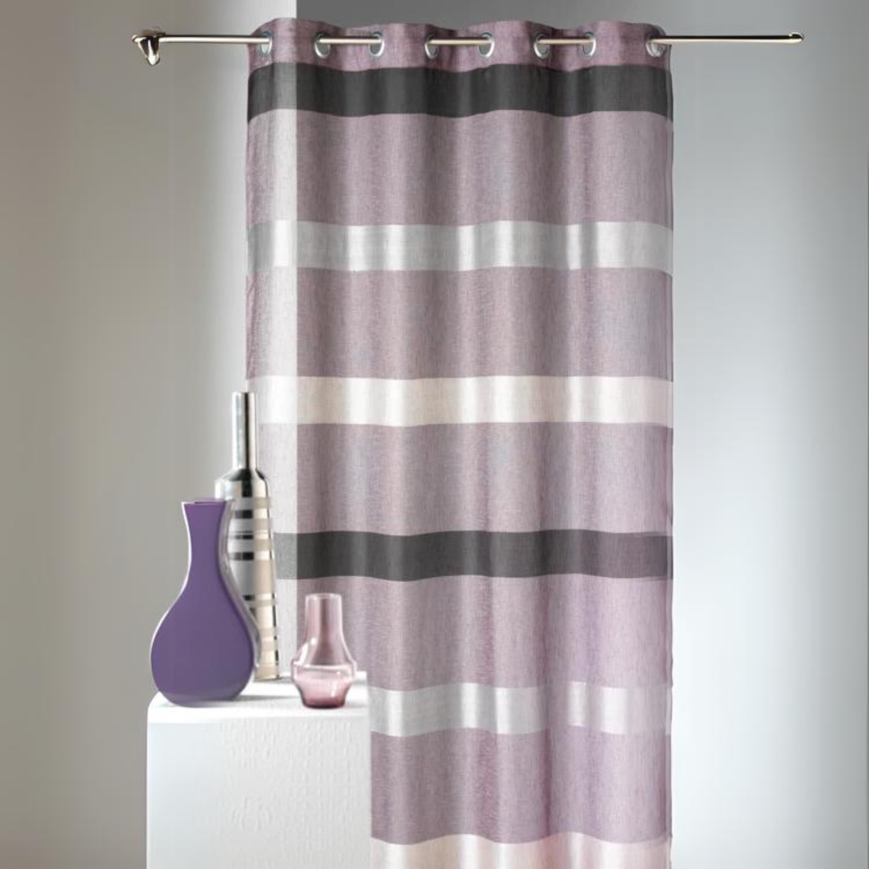 Voilage à rayures horizontales design — vue 3