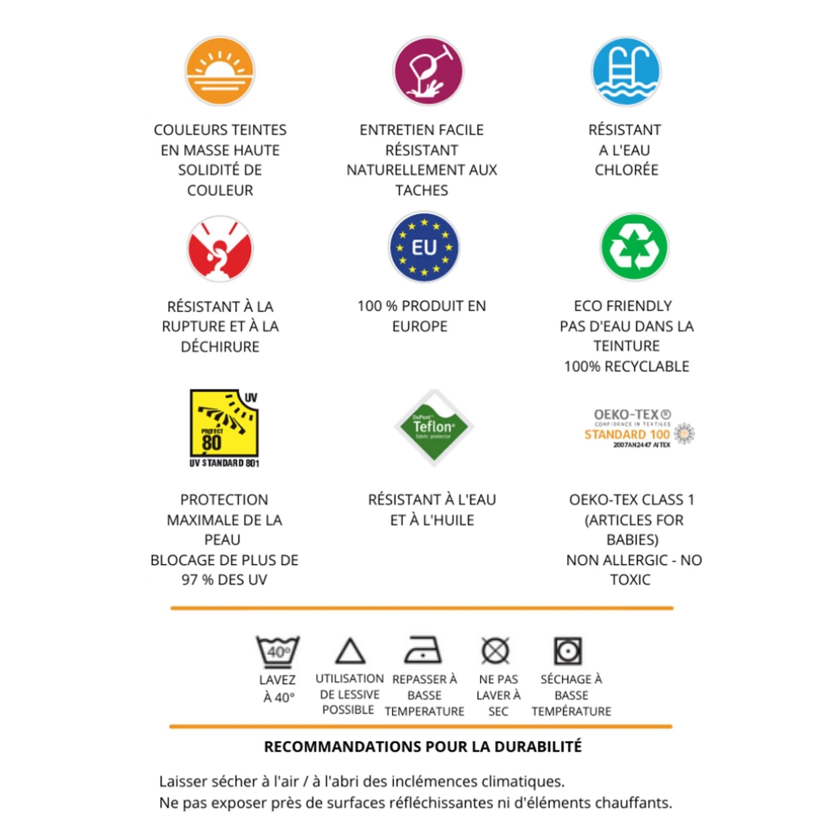 Coussin de sol extérieur XL haute résistance — vue 4