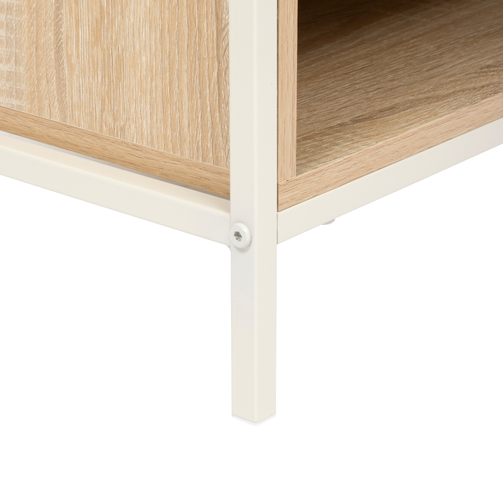 Table de chevet avec tablette et niche en bois — vue 3
