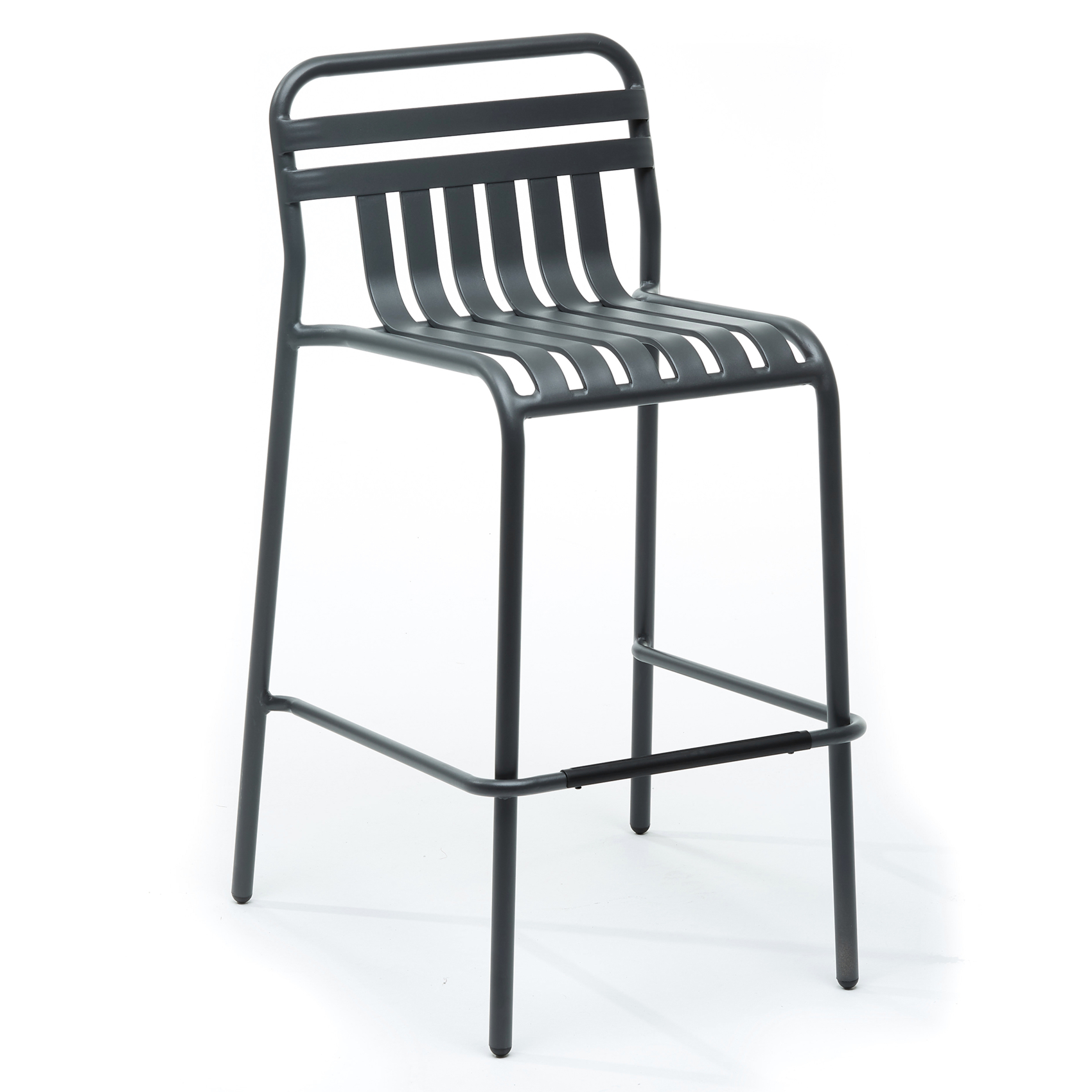 Tabouret extérieur haut avec dossier