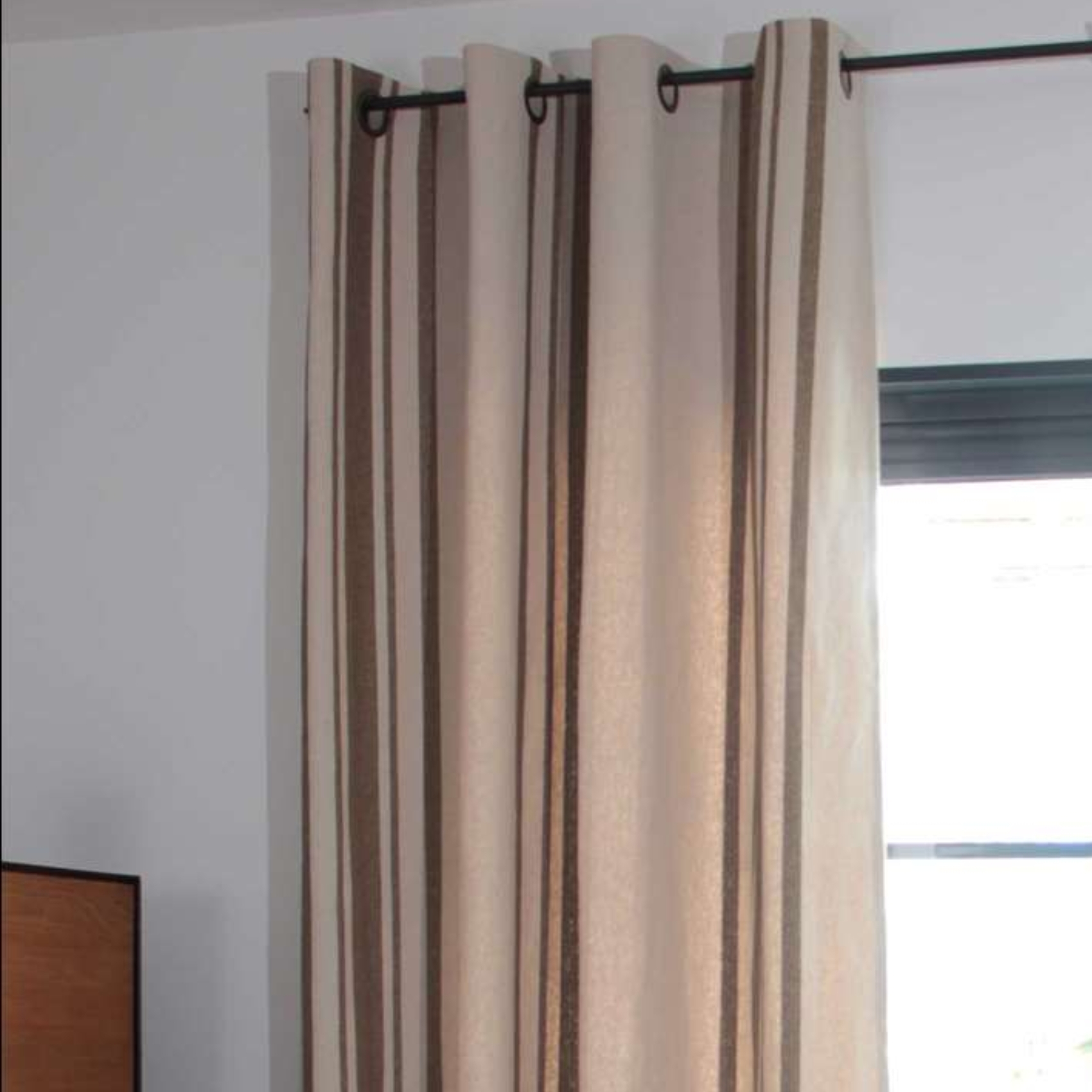 Rideau coton épais Rustique à oeillets — vue 4