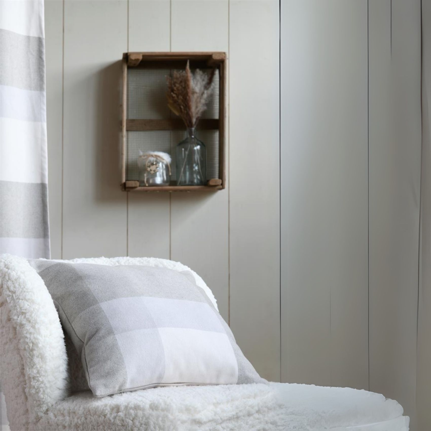 Coussin canapé effet laine — vue 5