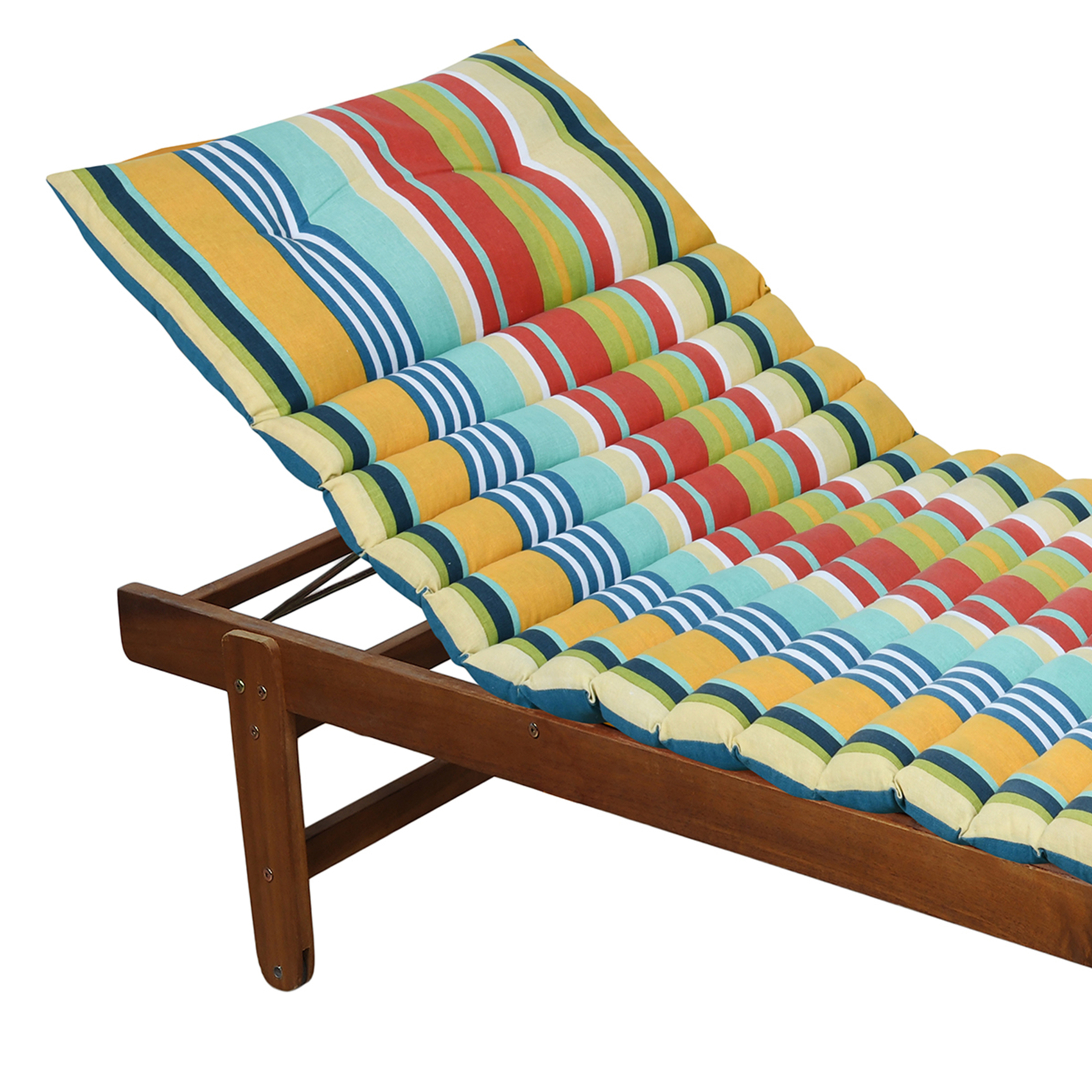 Matelas bain de soleil polycoton matelassé rayures — vue 3