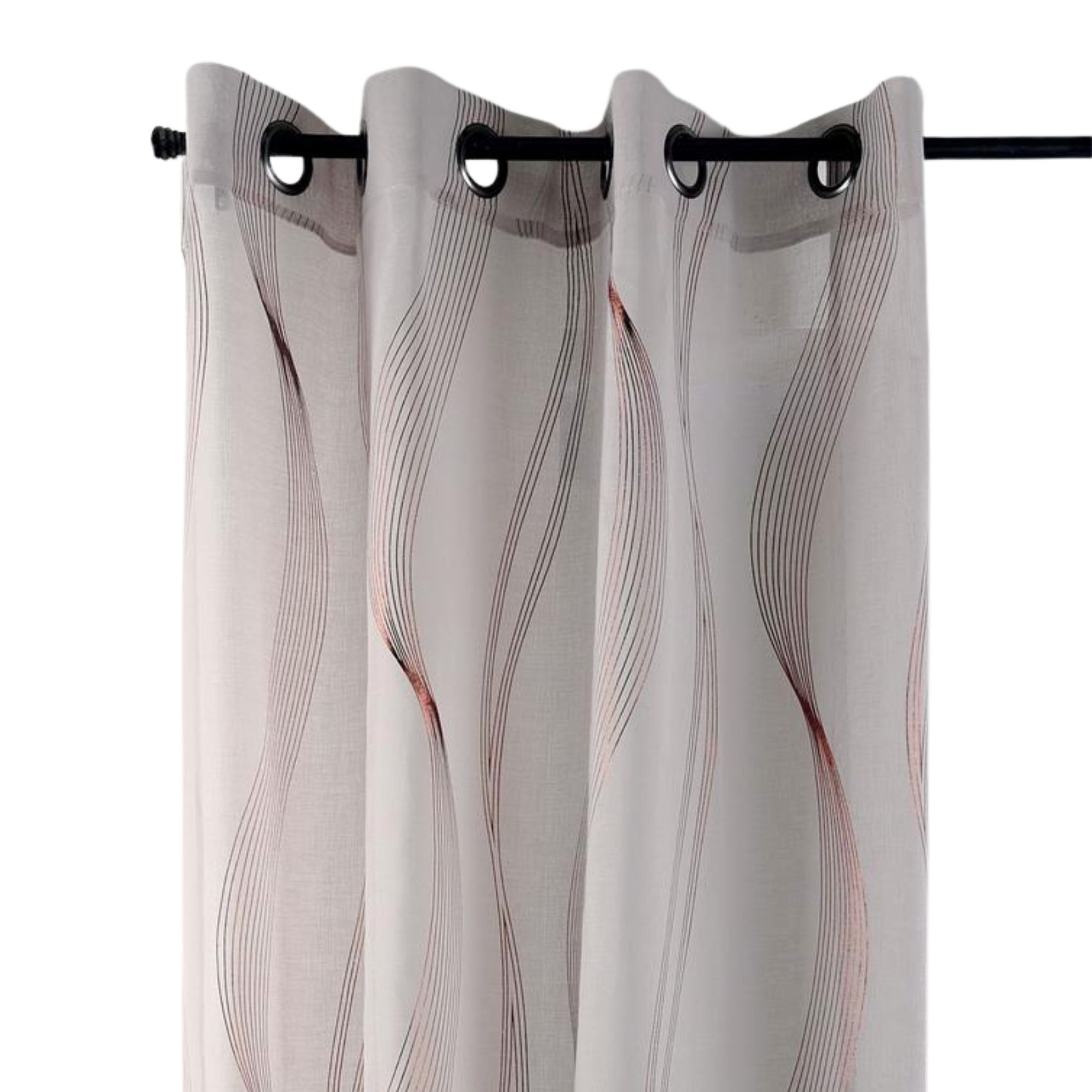 Voilage rayures ondulées métalisées