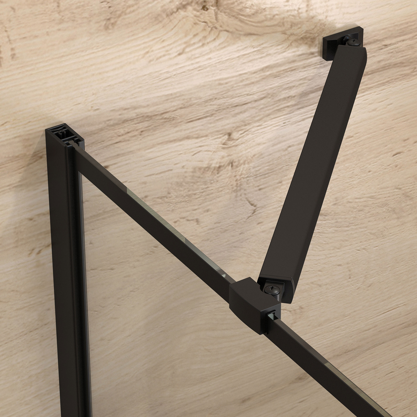 Pare baignoire avec volet pivotant style industriel — vue 4