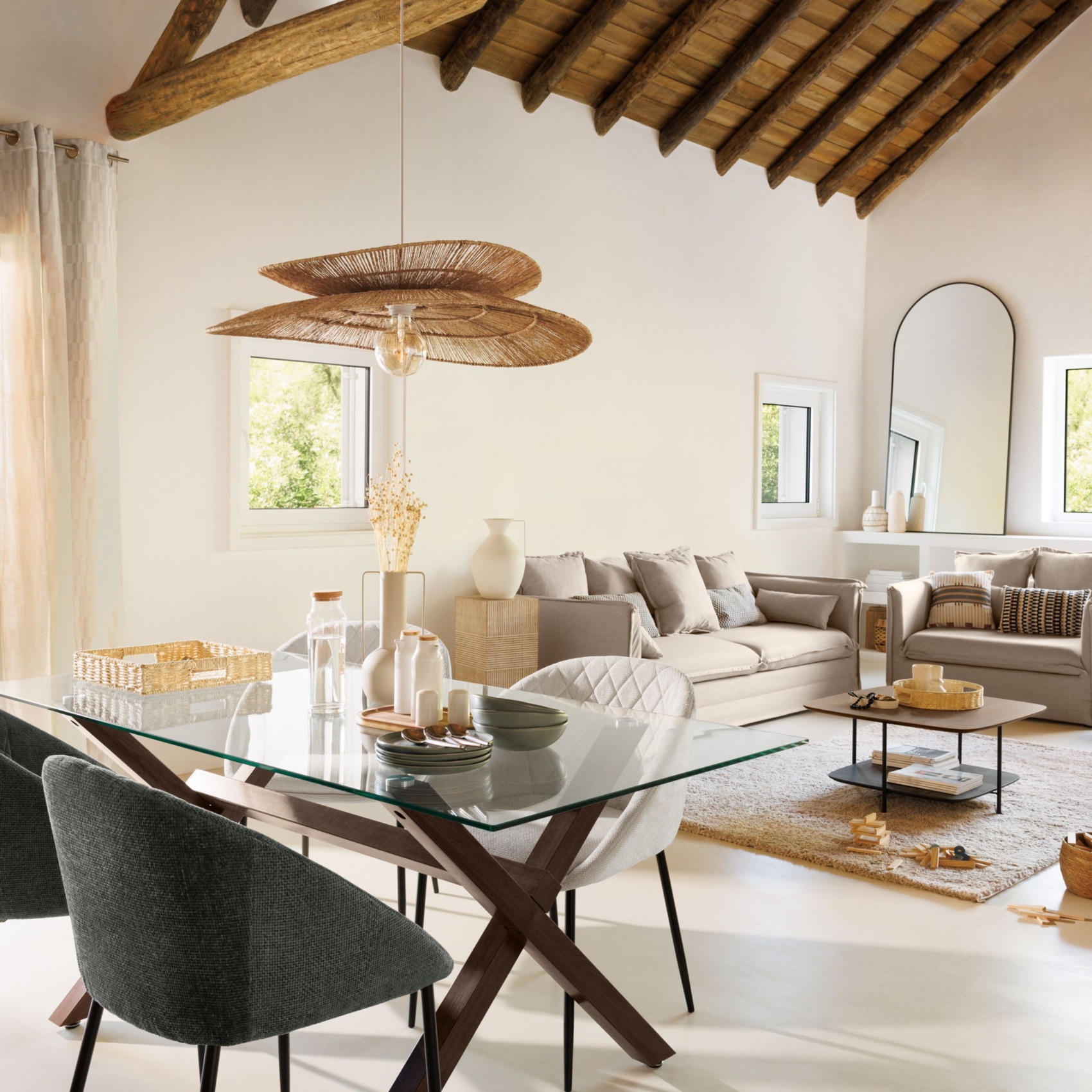 Suspension luminaire en jute — vue 5