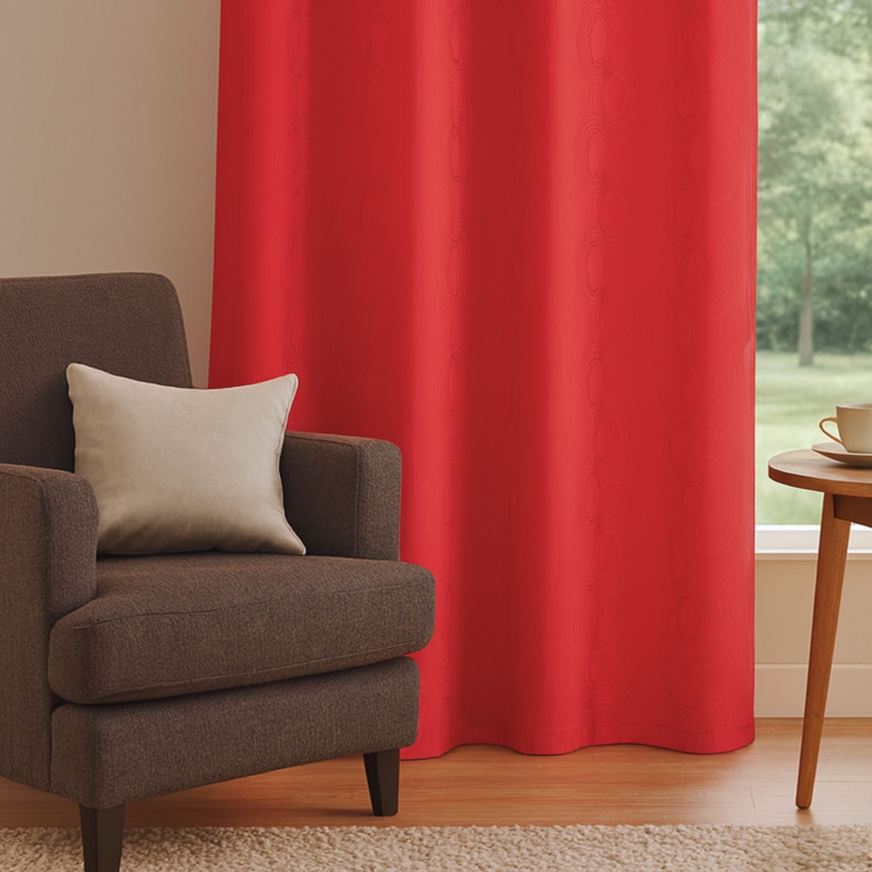 Rideau jacquard print Cercle Design — vue 4