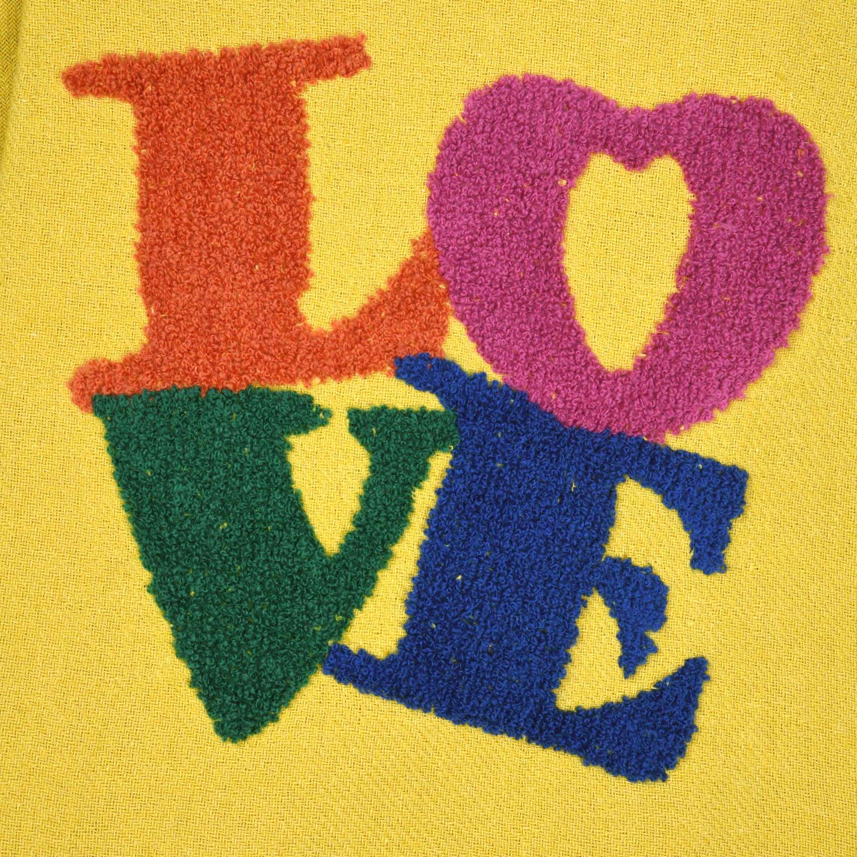 Fouta polycoton avec franges et broderie LOVE — vue 5