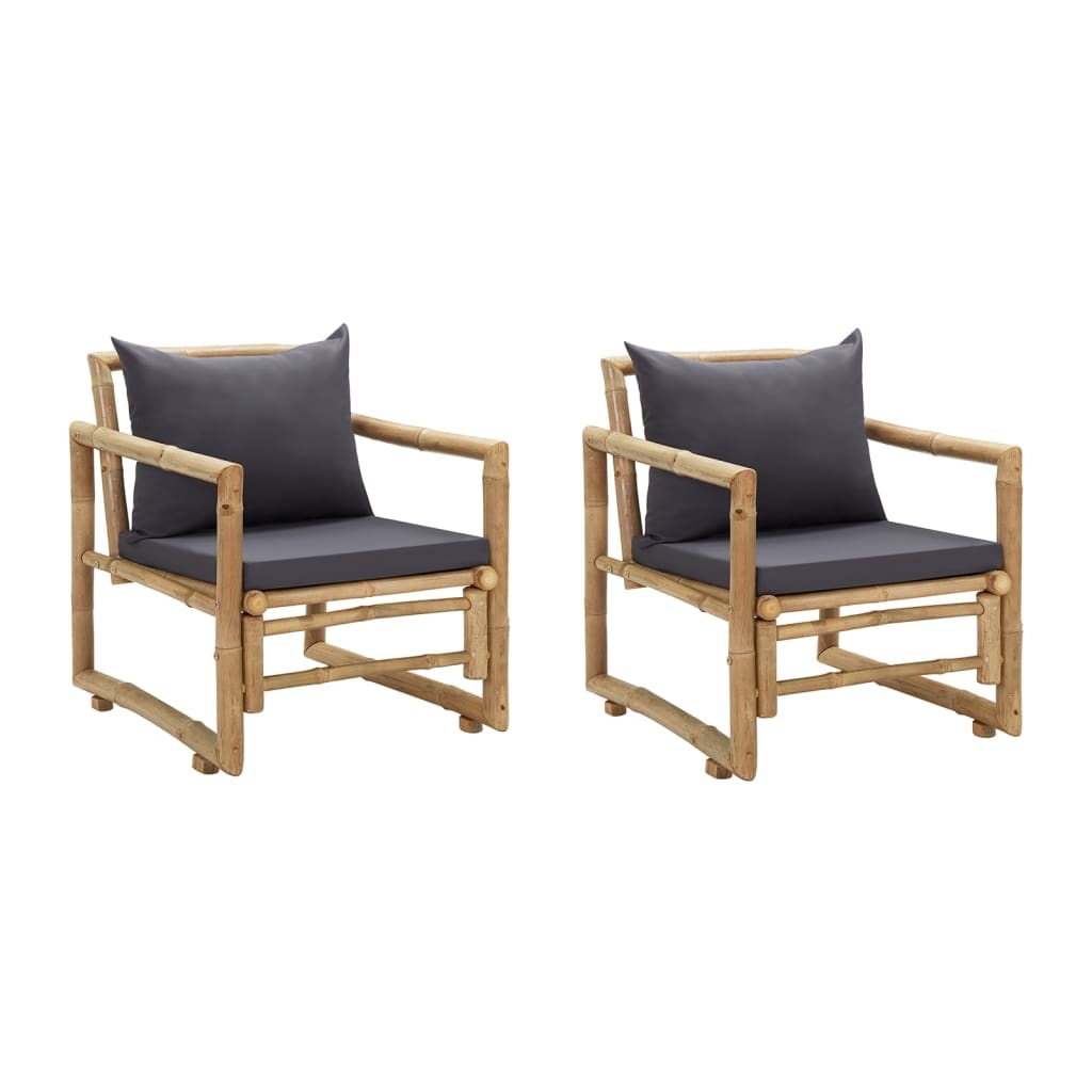 Duo de chaises de jardin en bambou — vue 5