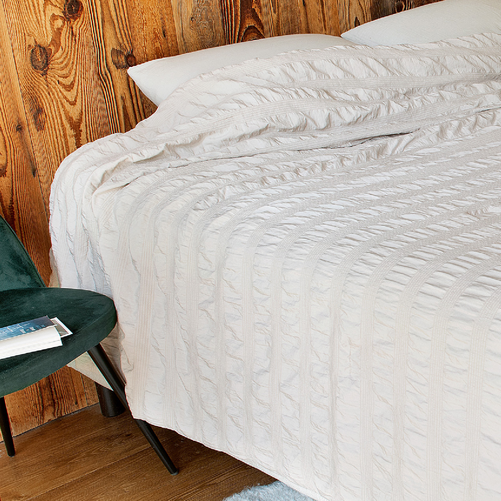 Jeté de lit Effet Seersucker — vue 3