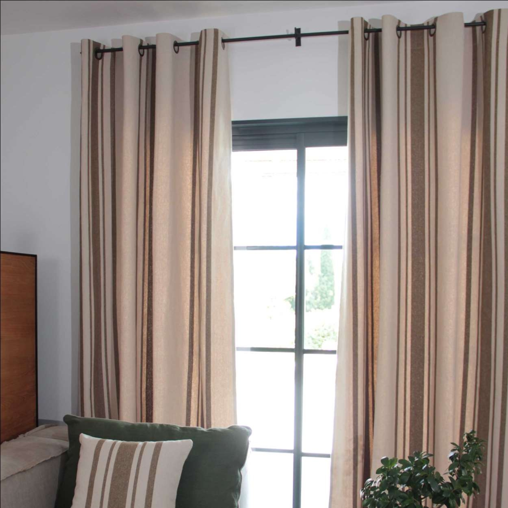 Rideau coton épais Rustique à oeillets — vue 6