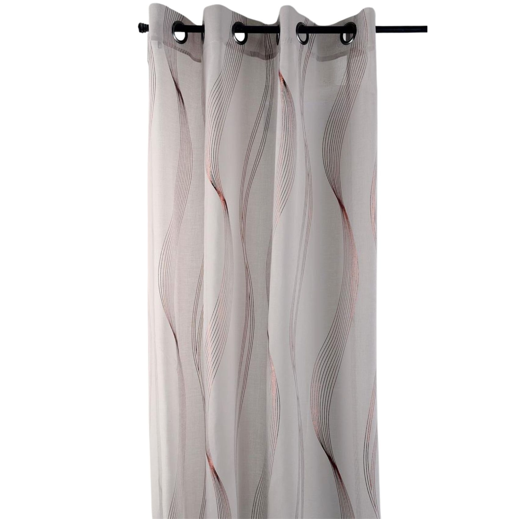 Voilage rayures ondulées métalisées — vue 3