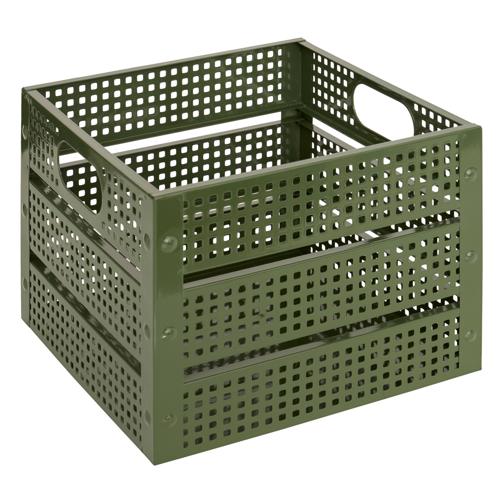 Set de 4 caisses de rangement en métal empilables — vue 6