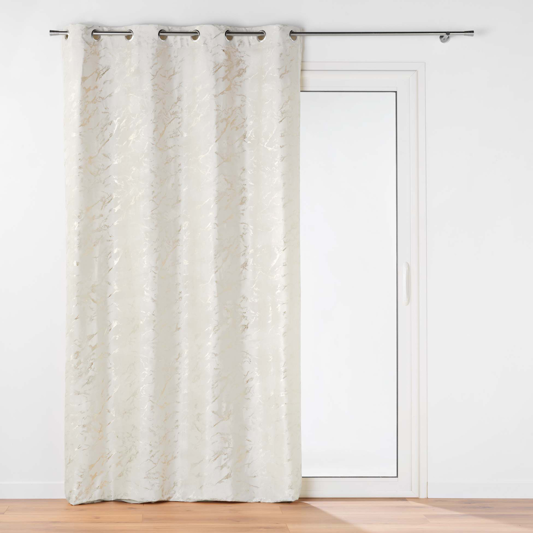 Rideau velours effet marbre