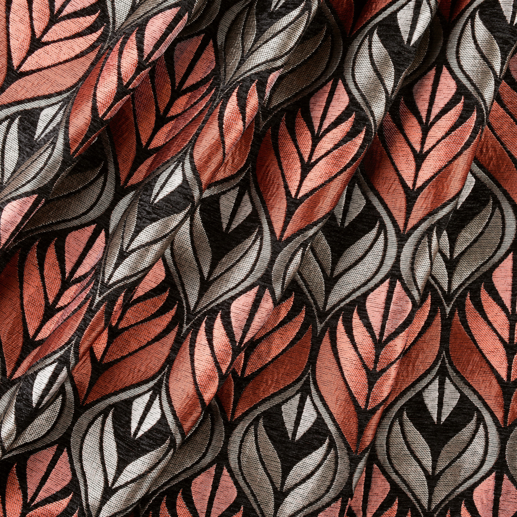 Tissu motif art déco effet velours — vue 4