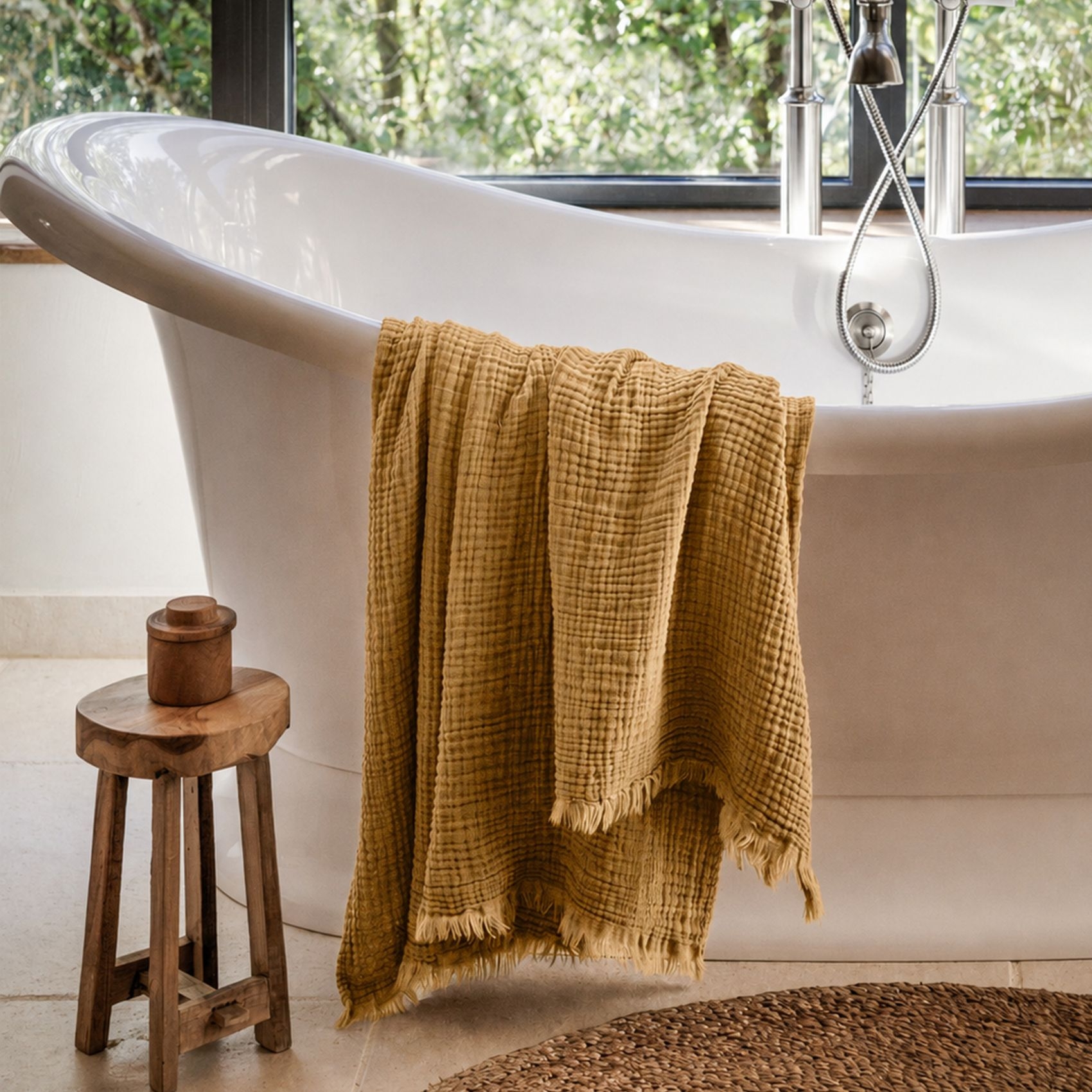 Drap de bain en gaze de coton — vue 5