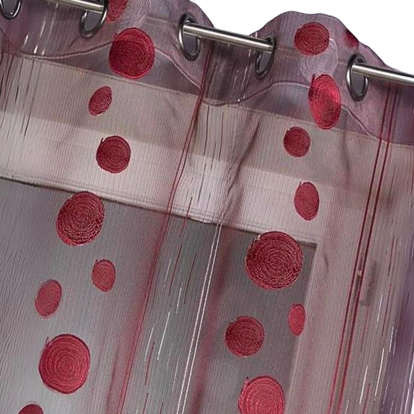 Voilage organza fils coupés motif ronds — vue 6