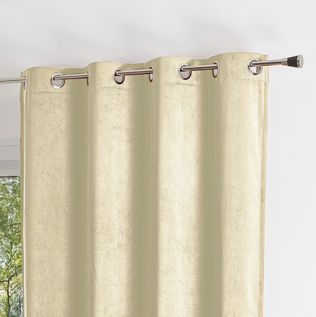 Rideau uni effet daim — vue 3