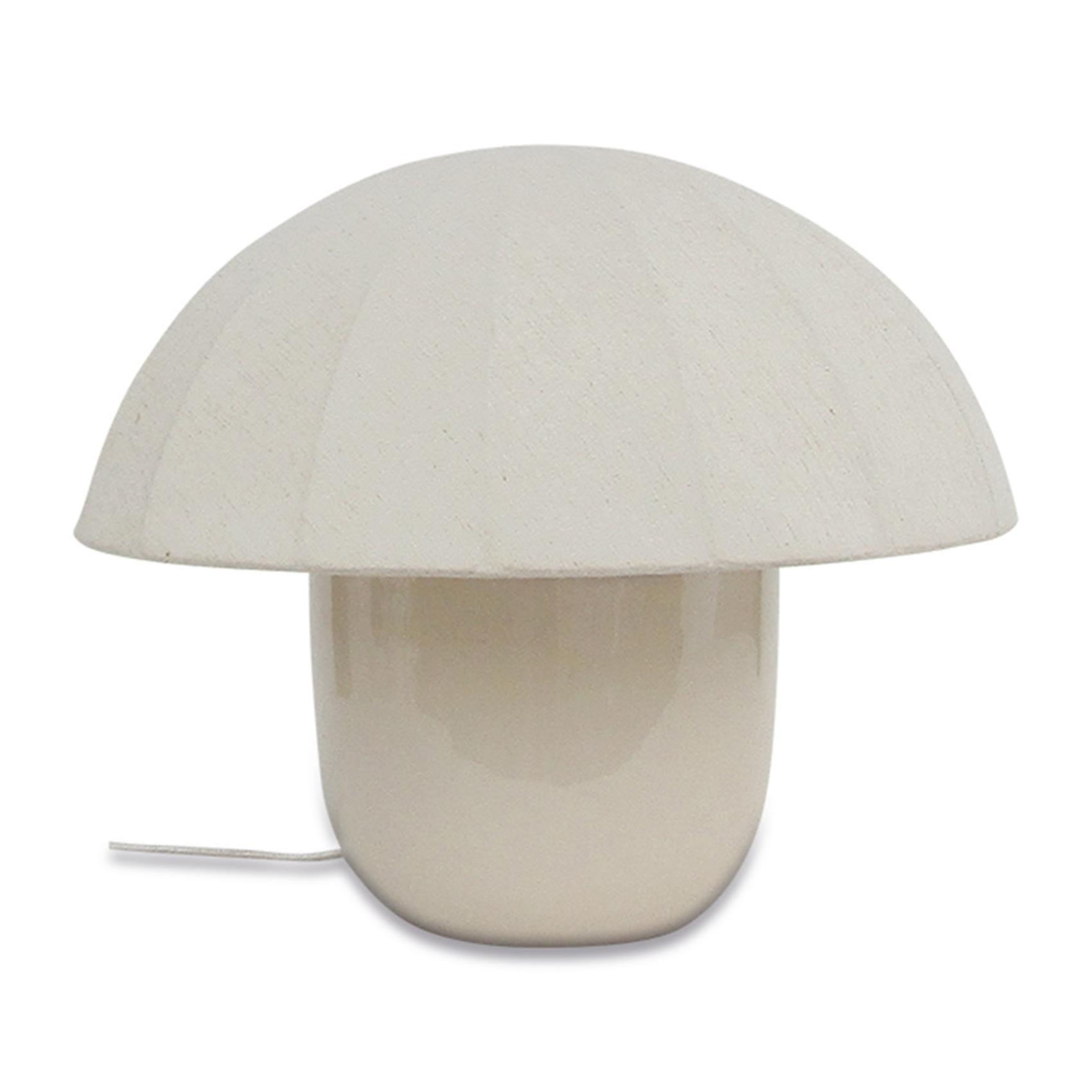 Lampe champignon design en coton et métal