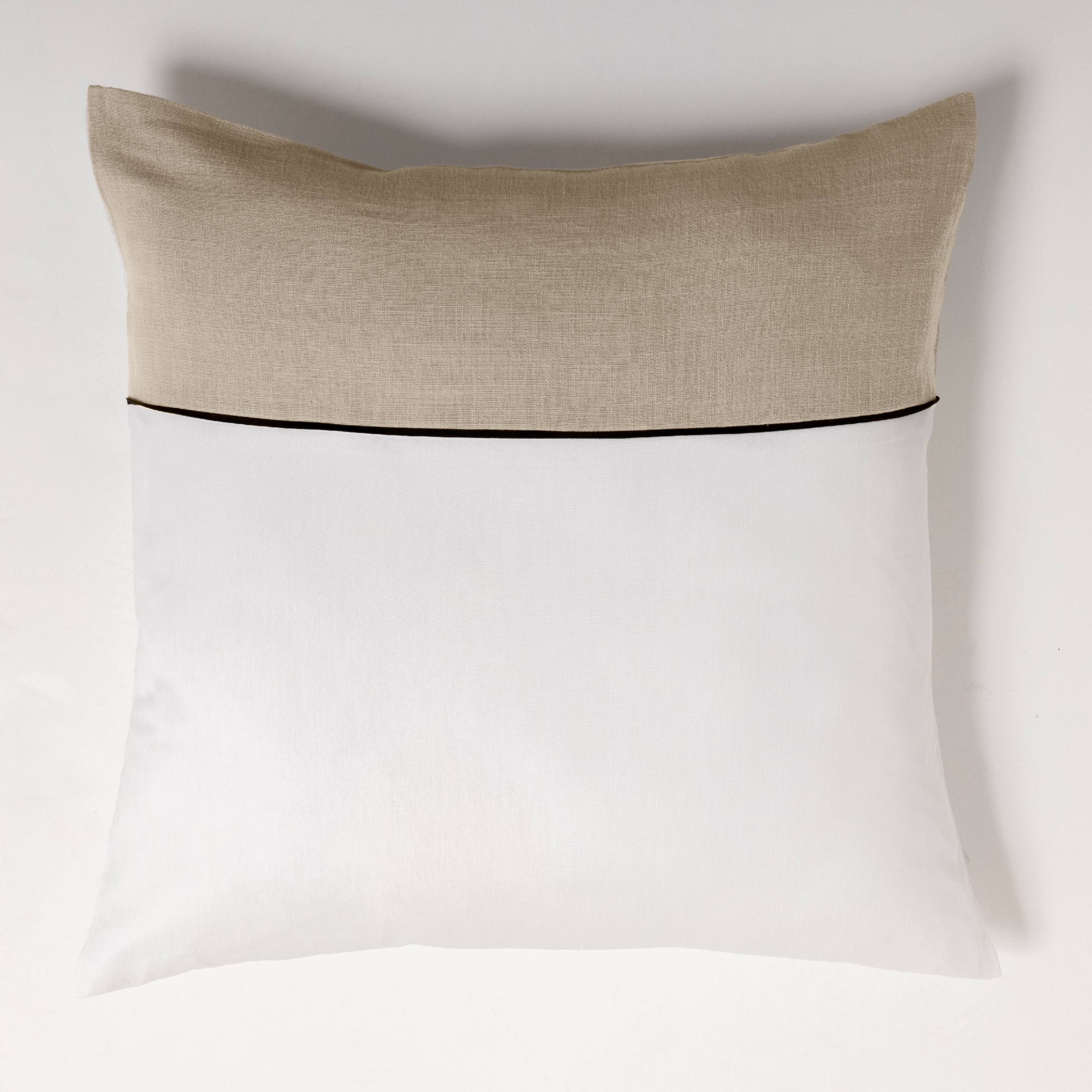 Parure de lit en coton uni et tissé bicolore — vue 3