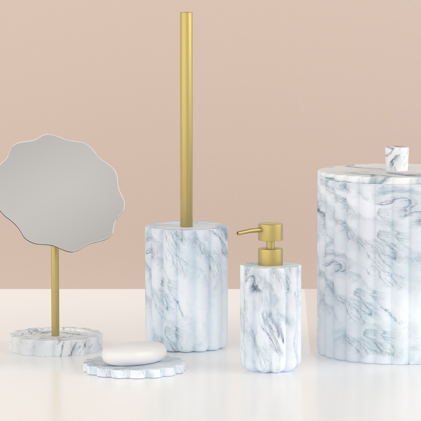 Distributeur de savon effet marbre — vue 5