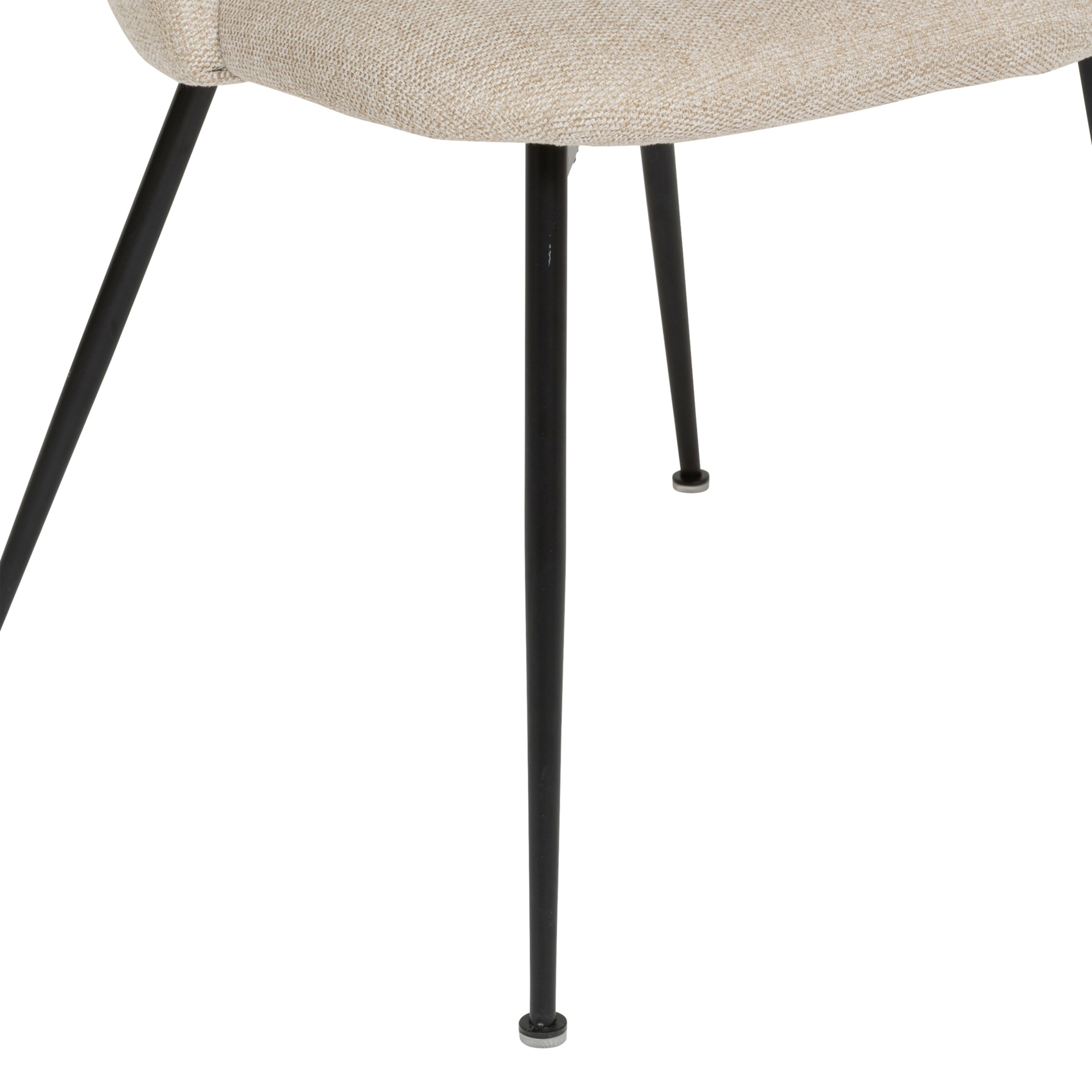 Chaise tissu avec dossier ajouré et pieds métal — vue 5
